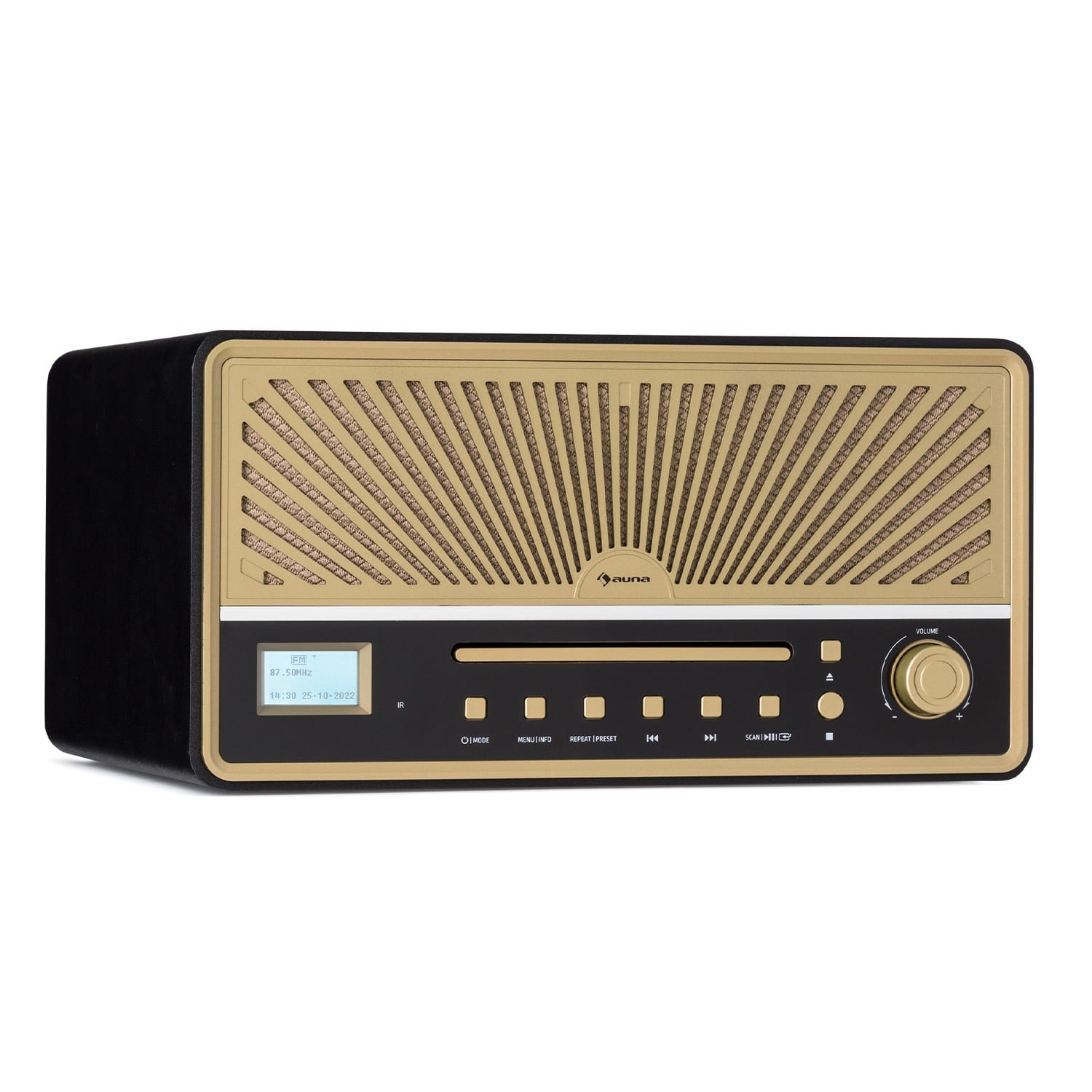 Glastonbury, DAB CD-rádio, stereo reproduktory, BT, DAB/UWK, MP3, USB, Line-In