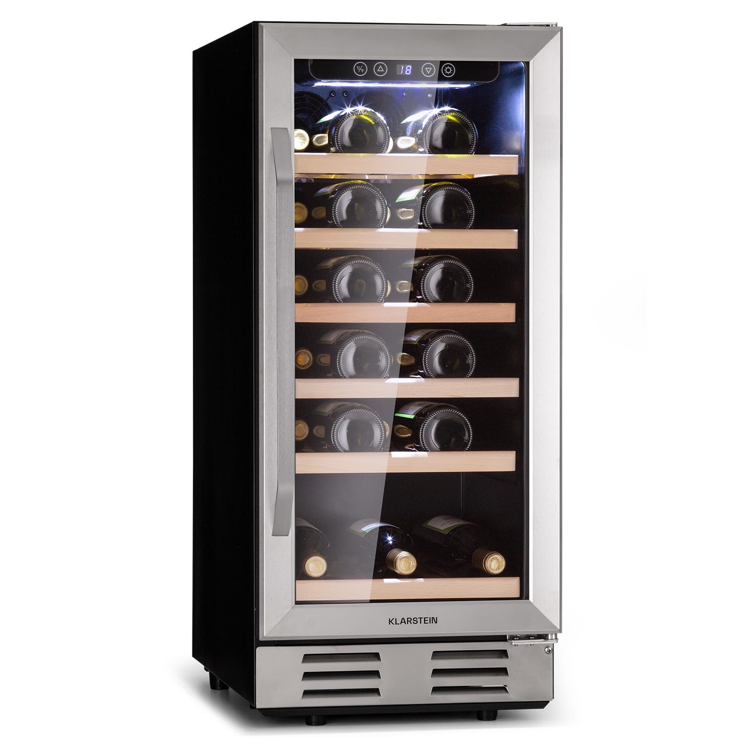 Vinovilla 29 Built-In, vstavaná vinotéka, 81 l, 29 fliaš, 1 zóna, sklenené dvierka, nehrdzavejúca oceľ
