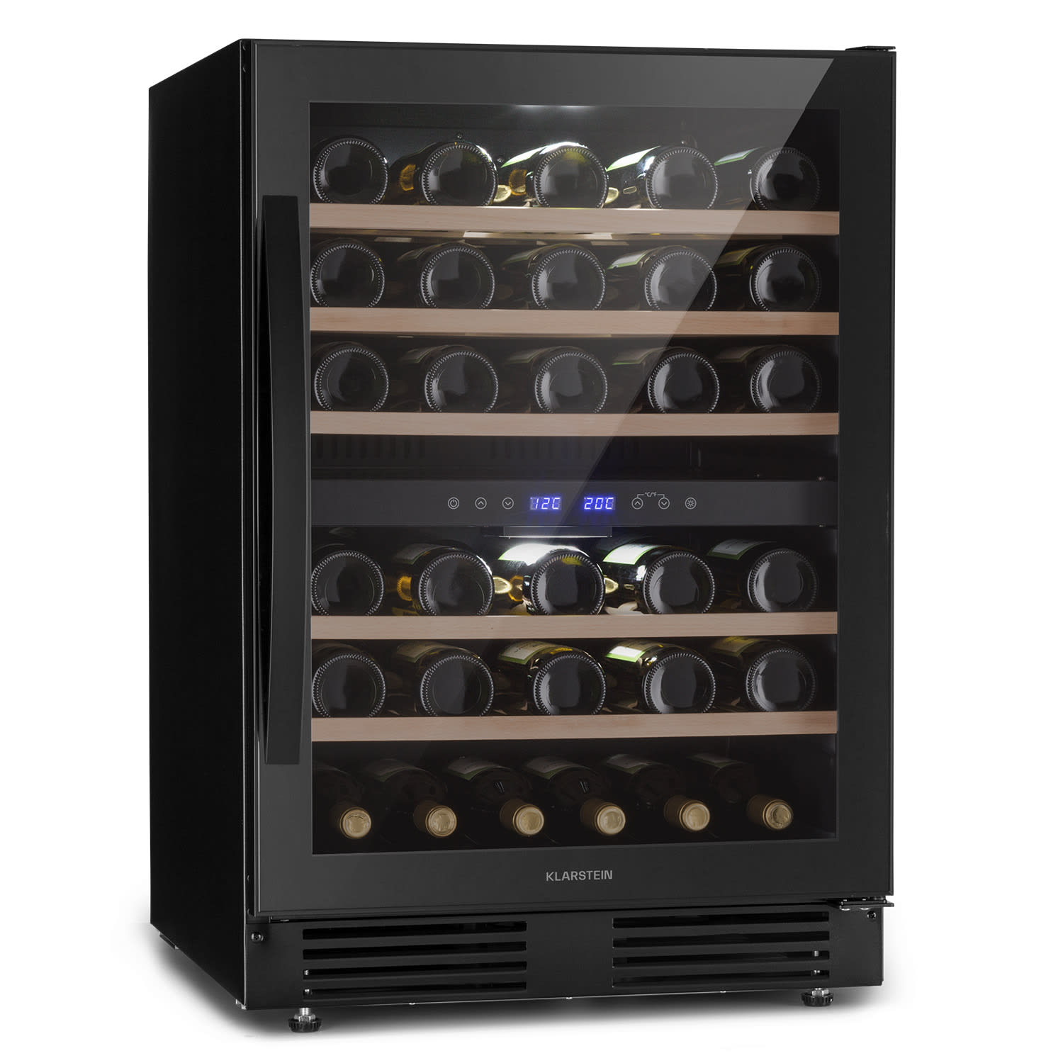 Vinovilla 50 Duo Zweizonen-Weinkühlschrank 53l 17 Fl. 3-Farben Glastür