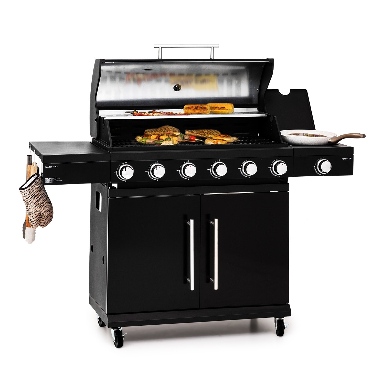 Valdosta 6.1, gázgrill, 6+1 égő, összteljesítmény 19,3 kW