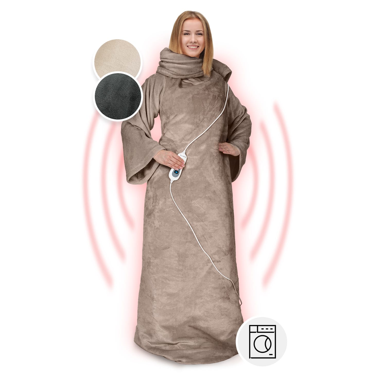 Slanket Manta eléctrica con mangas 120W 155x180cm Coralina