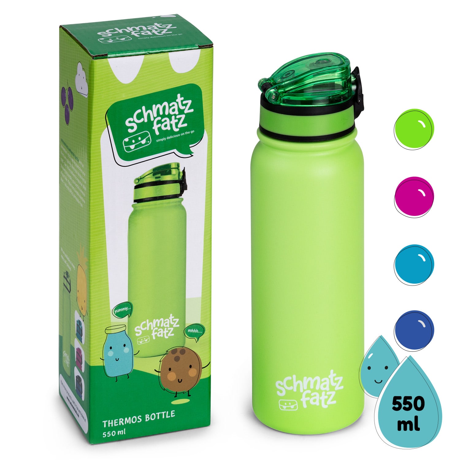 Wakaba termosz 550 ml rozsdamentes acél Tritan BPA-mentes