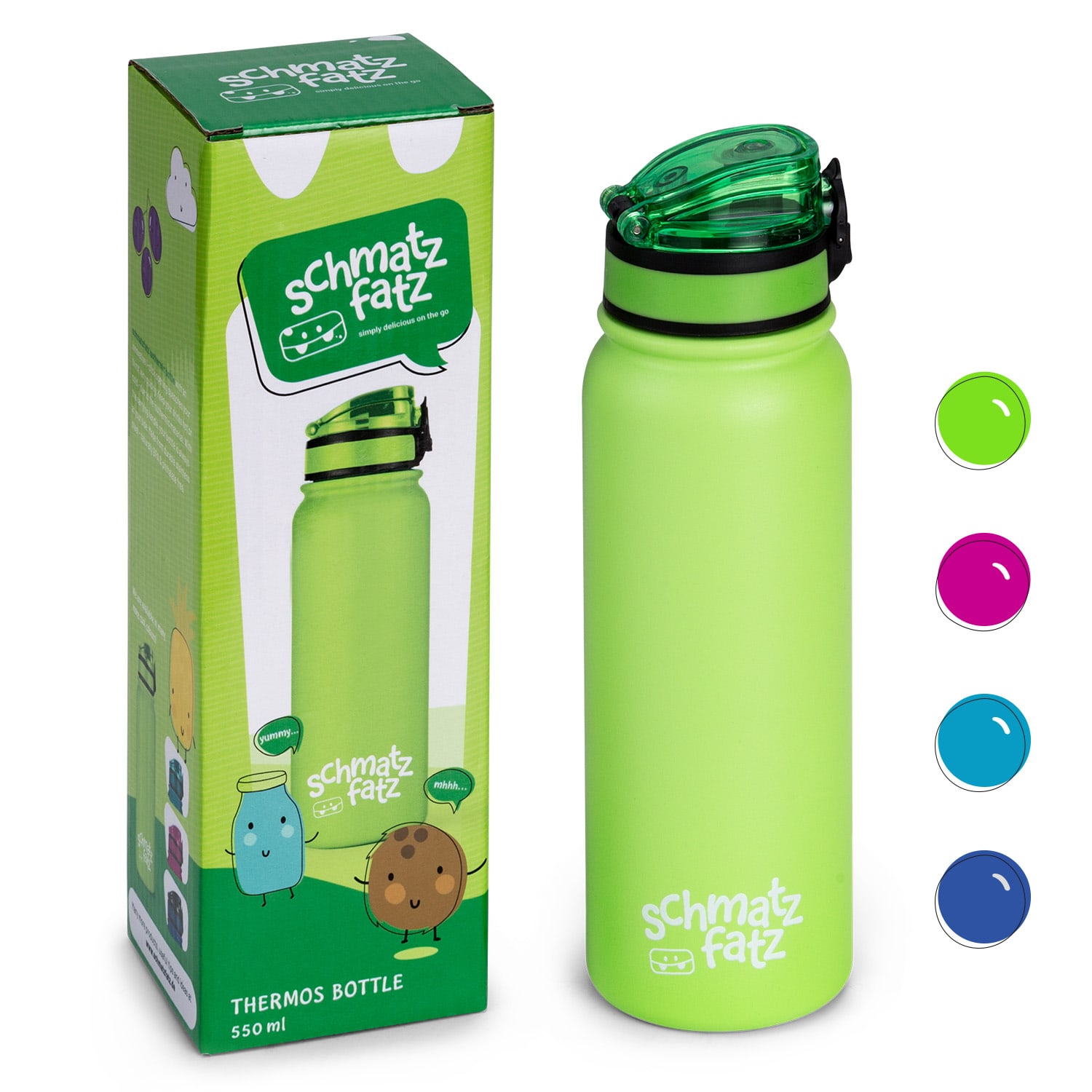 Wakaba Thermosflasche 550 ml Edelstahl Tritan BPA-frei