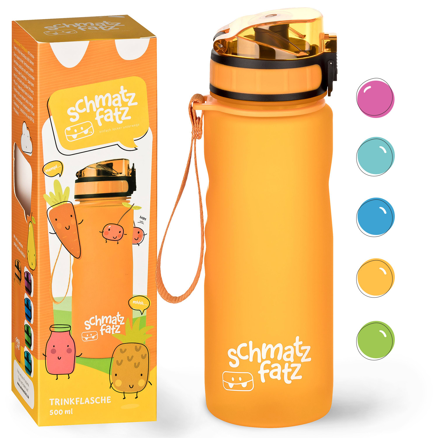 schmatzfatz botella deportiva 500 ml 24 cm Tritan