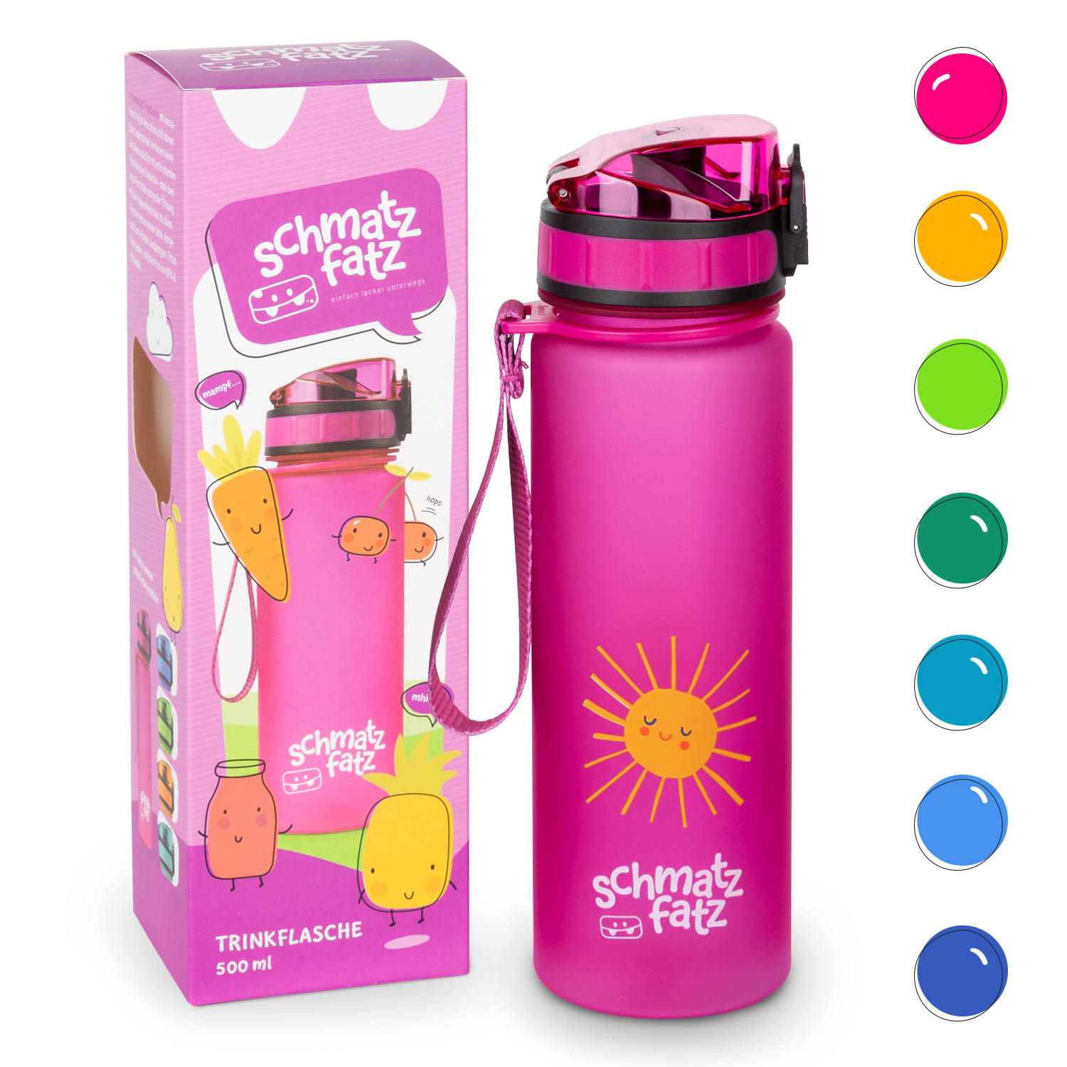 Bidon dla dziecka, butelka na wodę, 500 ml, 24 cm, Tritan