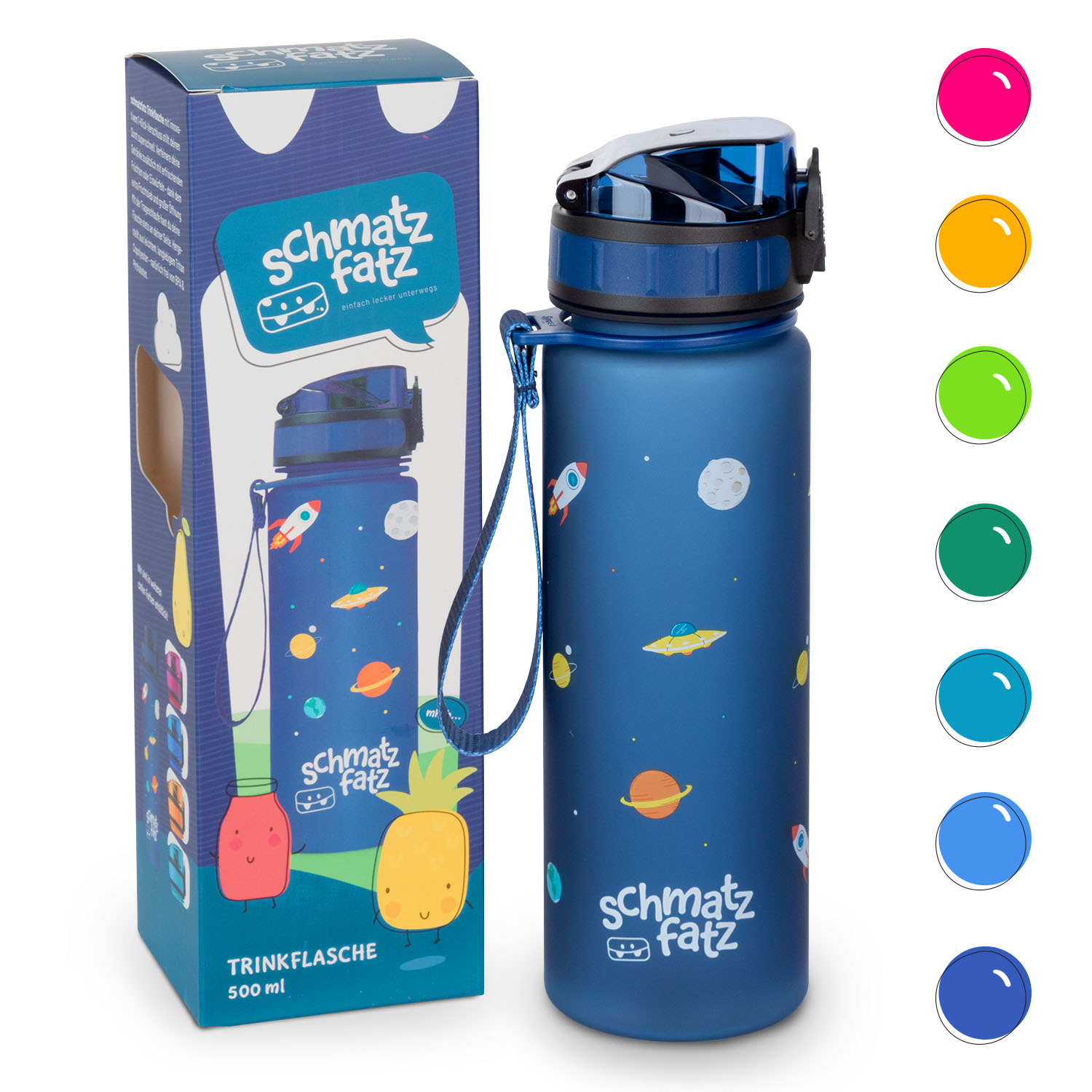 schmatzfatz Trinkflasche Sportflasche 500 ml 24 cm Tritan