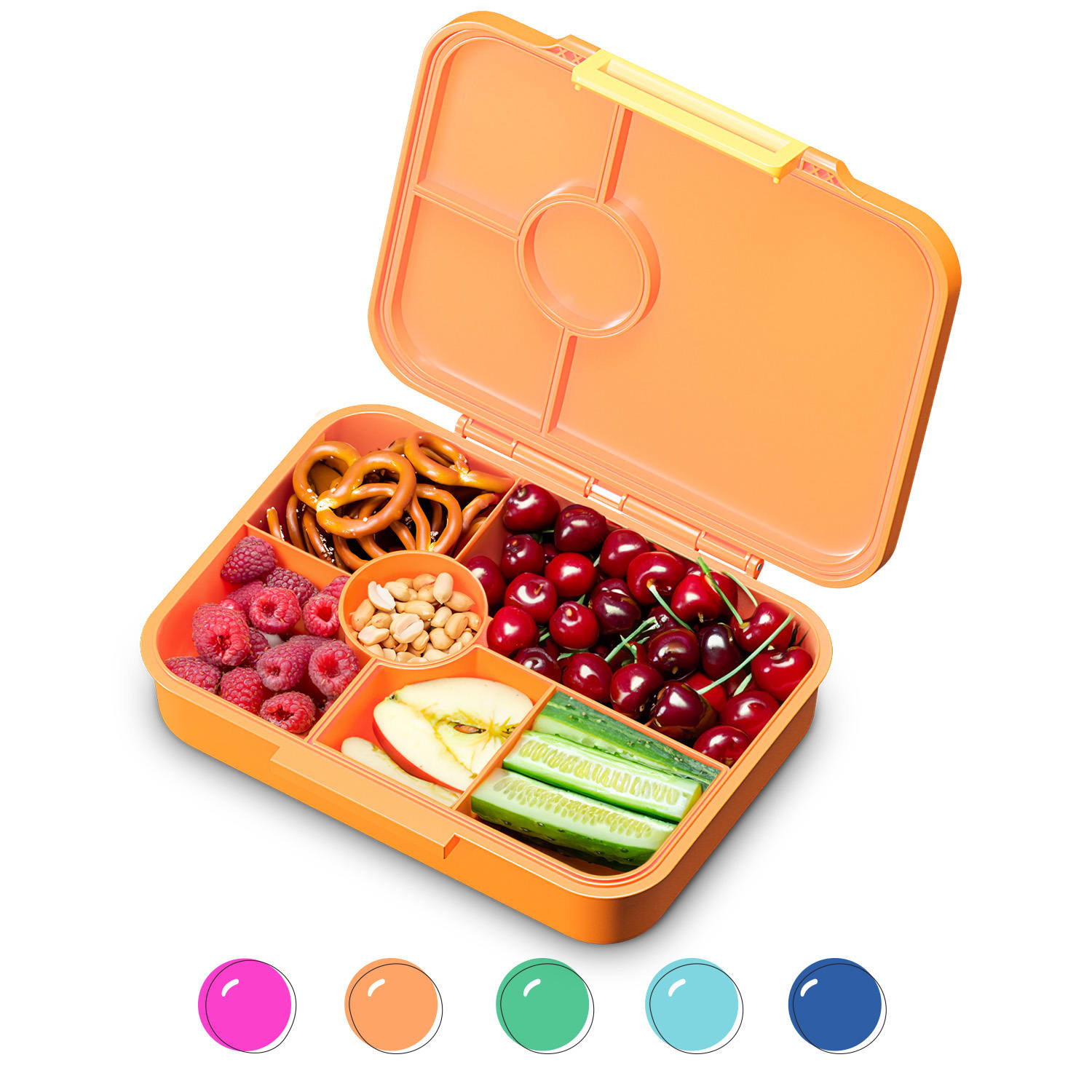 schmatzfatz by Klarstein Lite Lunchbox 6 Fächer 20,8x4,5x15 cm BPA-frei Tritan