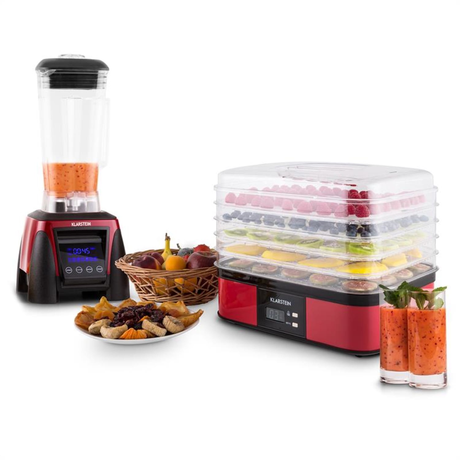 Set Mixeur sur pied 1800w sans BPA & déshydrateur alimentaire