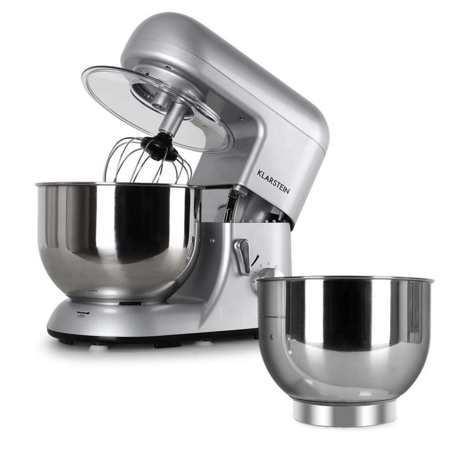 Bella Argentea Komplettset Küchenmaschine + Zusatzschüssel silber