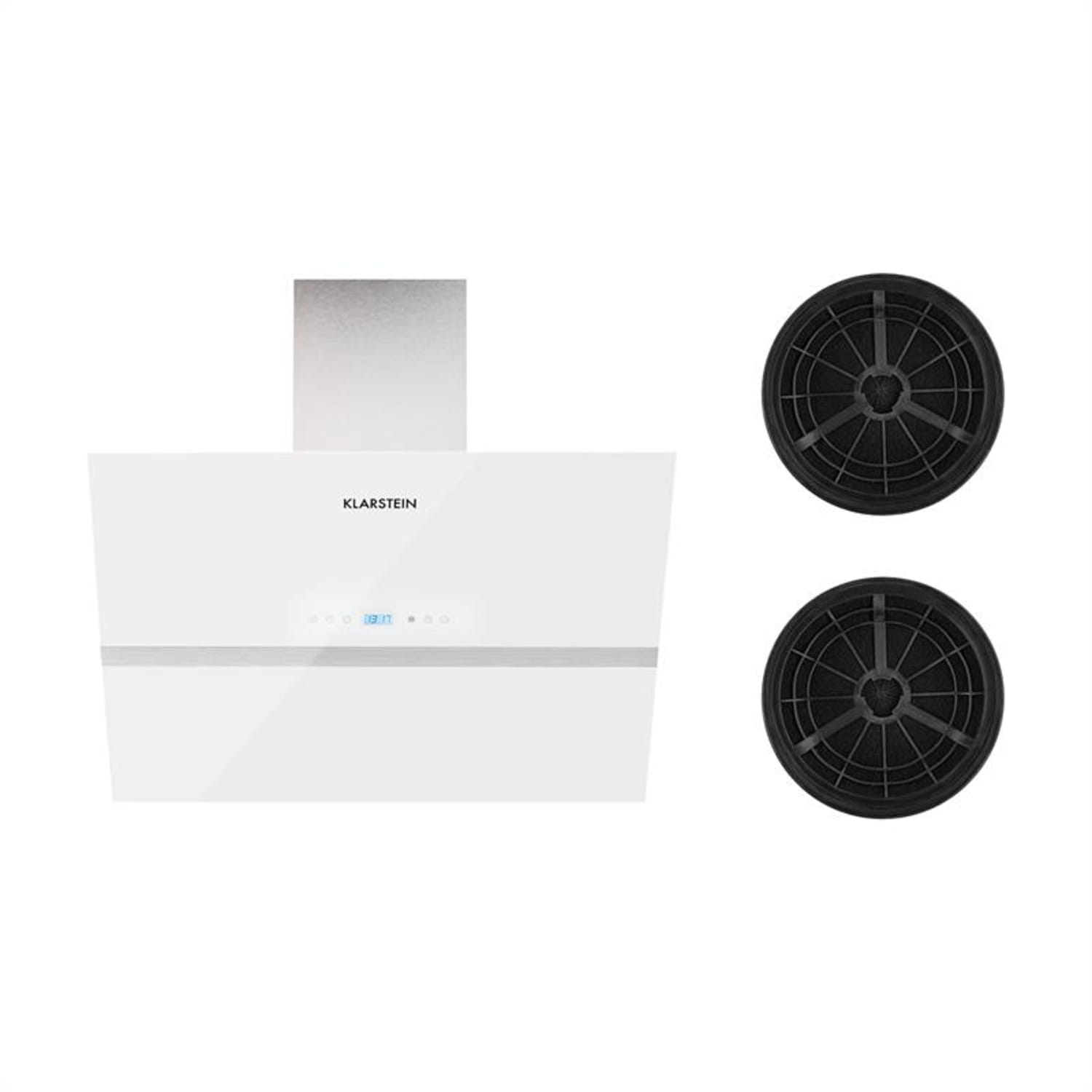 Aurea VII Dunstabzugshaube Umluftset 90cm Aktivkohlefilter weiß