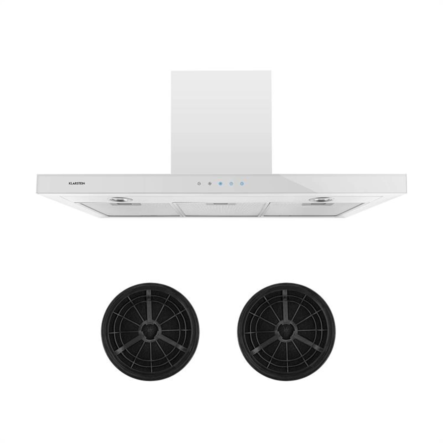 Bon Vivant Blanc Cooker Extractor Hood Recirculation Set Activated Carbon Filter White
