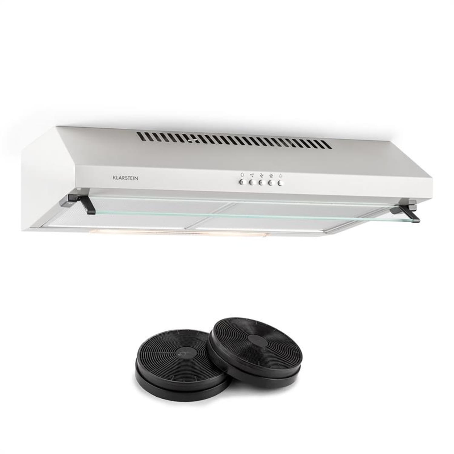 Purista Dunstabzugshaube Umluftset 60cm 190 m³/h 2 Aktivkohlefilter