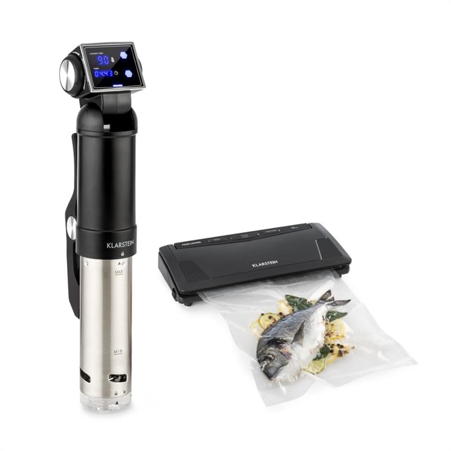 Quickstick Pro Foodlocker Set Cuiseur + appareil de mise sous vide + 10 sacs - Noir