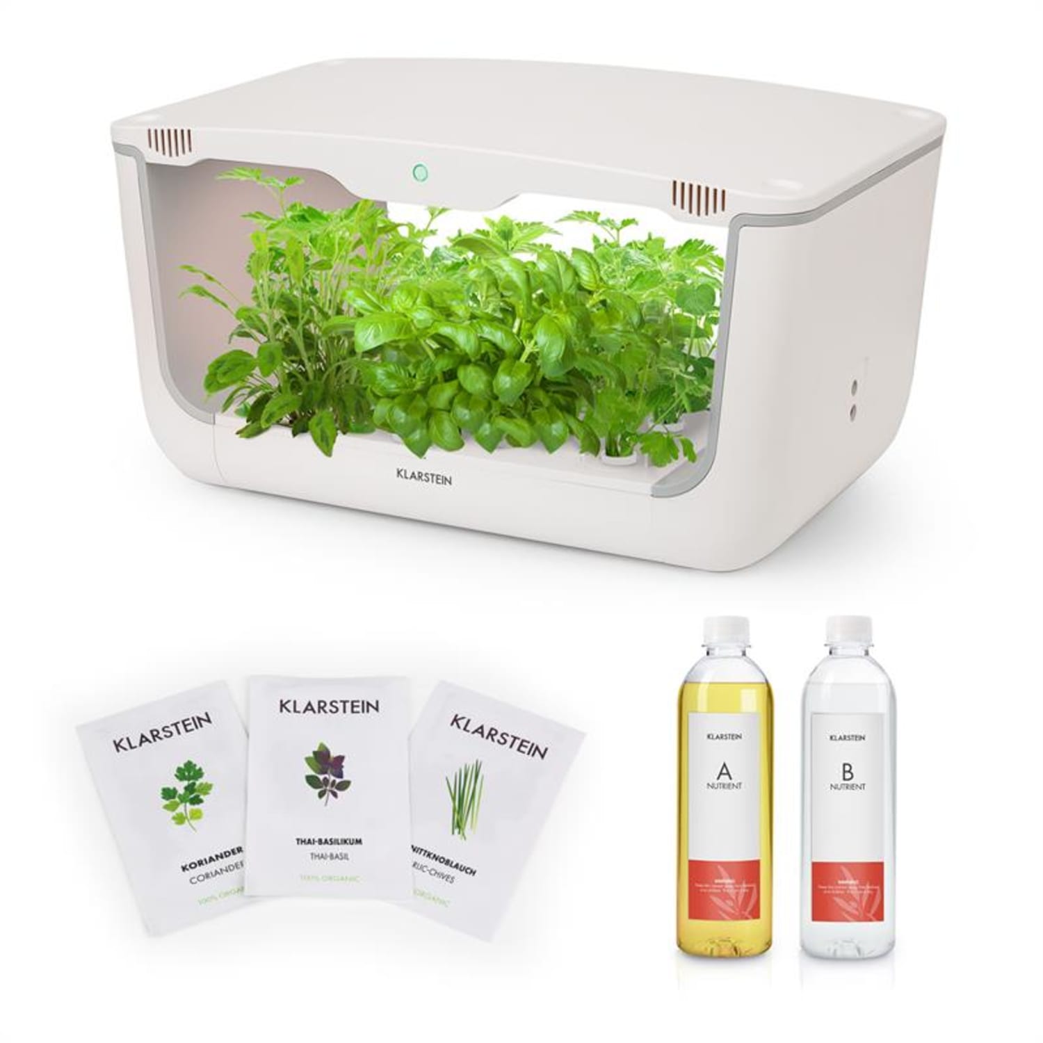 GrowIt Farm Starter Kit Asia 28 Plants 48W 8Ltr Asia Seeds Nutrient Solution