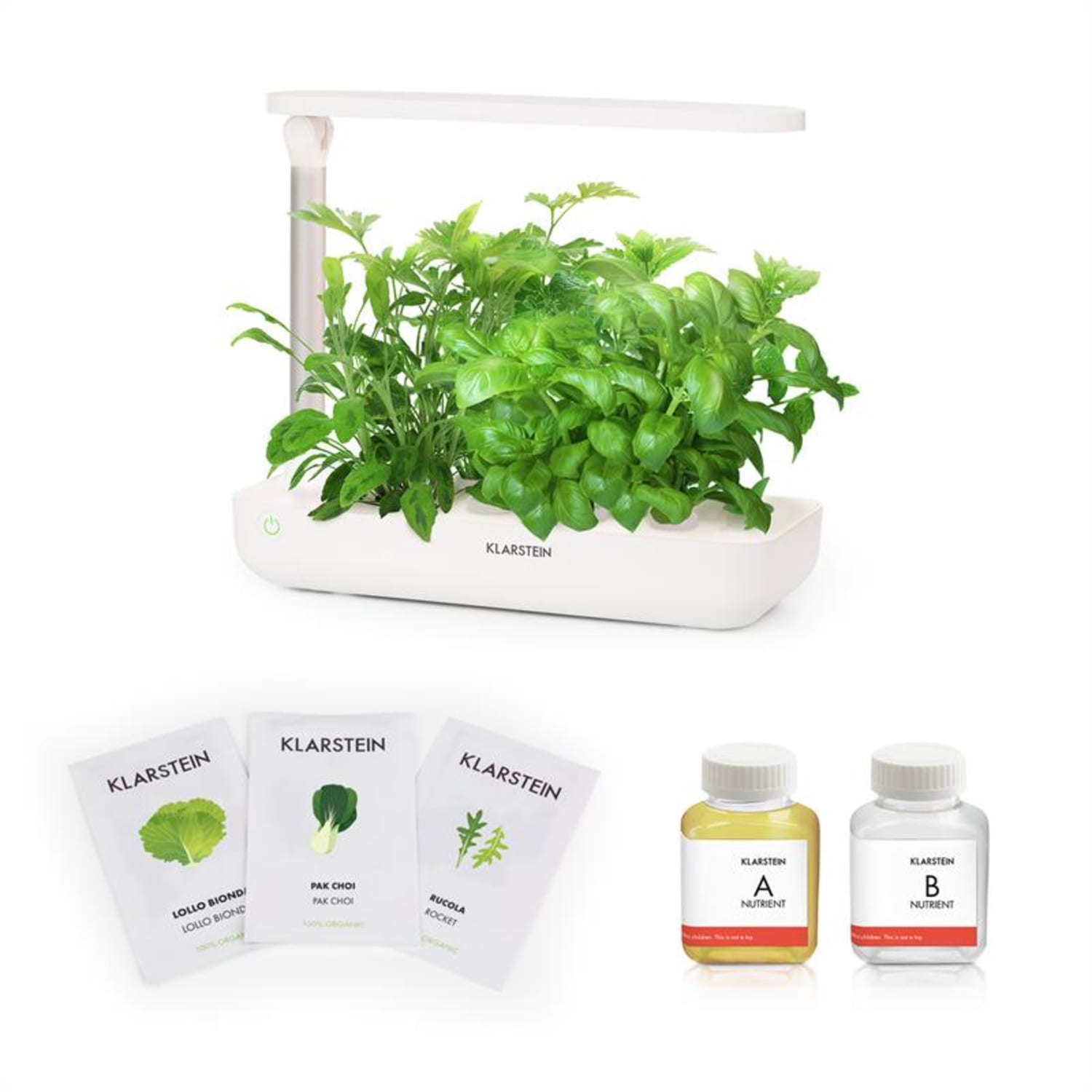 GrowIt Flex Kit de Iniciação I 9 Plantas 18W 2 L Sementes de Alfaces Solução Nutritiva