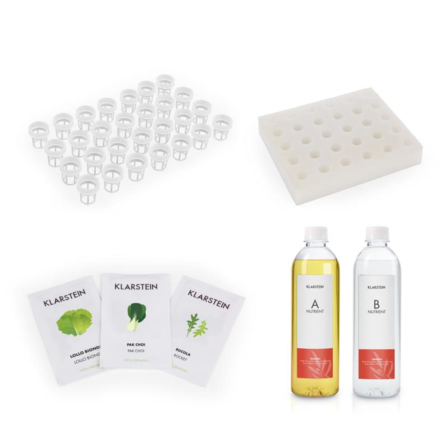 GrowIt Refill Kit Salades éponges à planter paniers de plantes graines