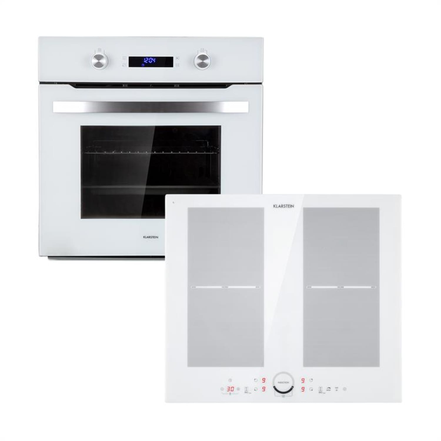 Gusteau Delicatessa ensemble four à induction encastrable 7000 W 64 l inox blanc