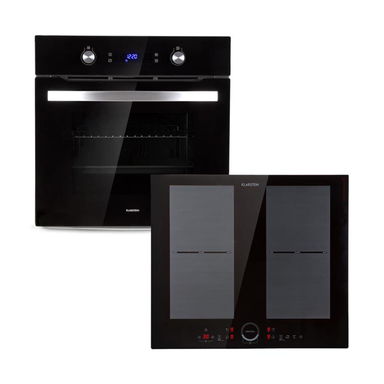 Gusteau Delicatessa Einbau-Ofen-Set Induktion 7000W schwarz Edelstahl