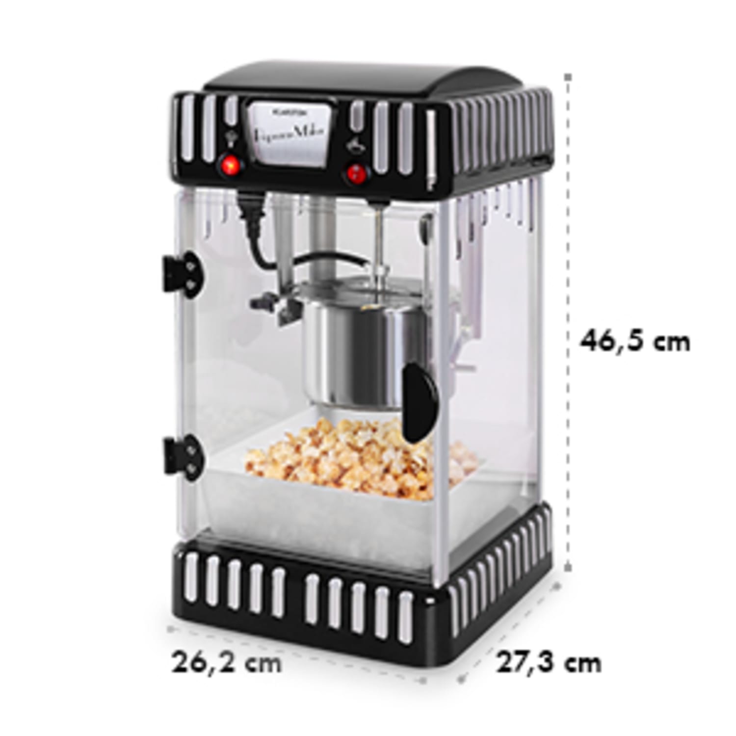 Volcano Popcornmaschine 300W Rührwerk Edelstahl-Topf