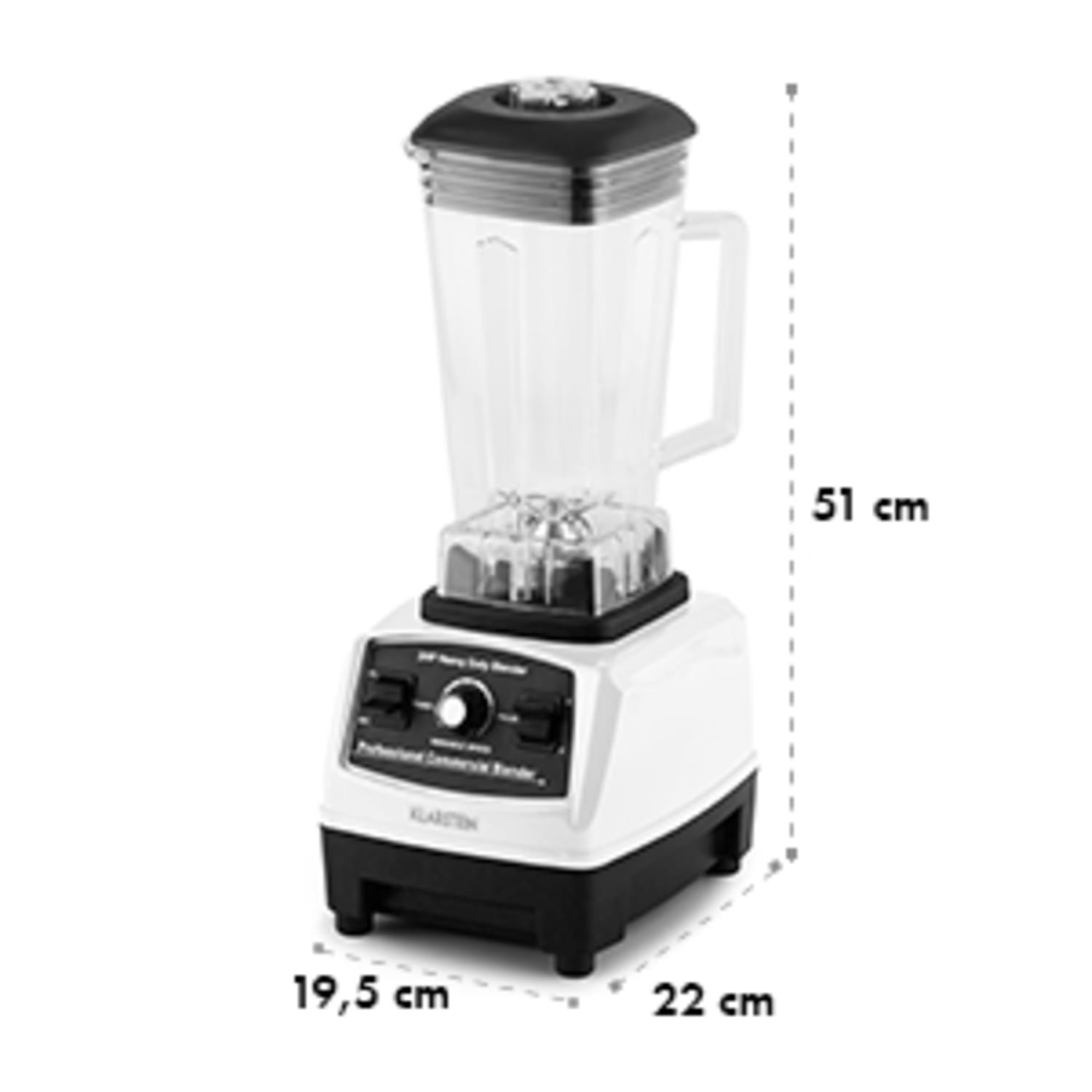 Klarstein Herakles 2G-W, 1200W, stojaci mixér, biely, 2L, bez BPA