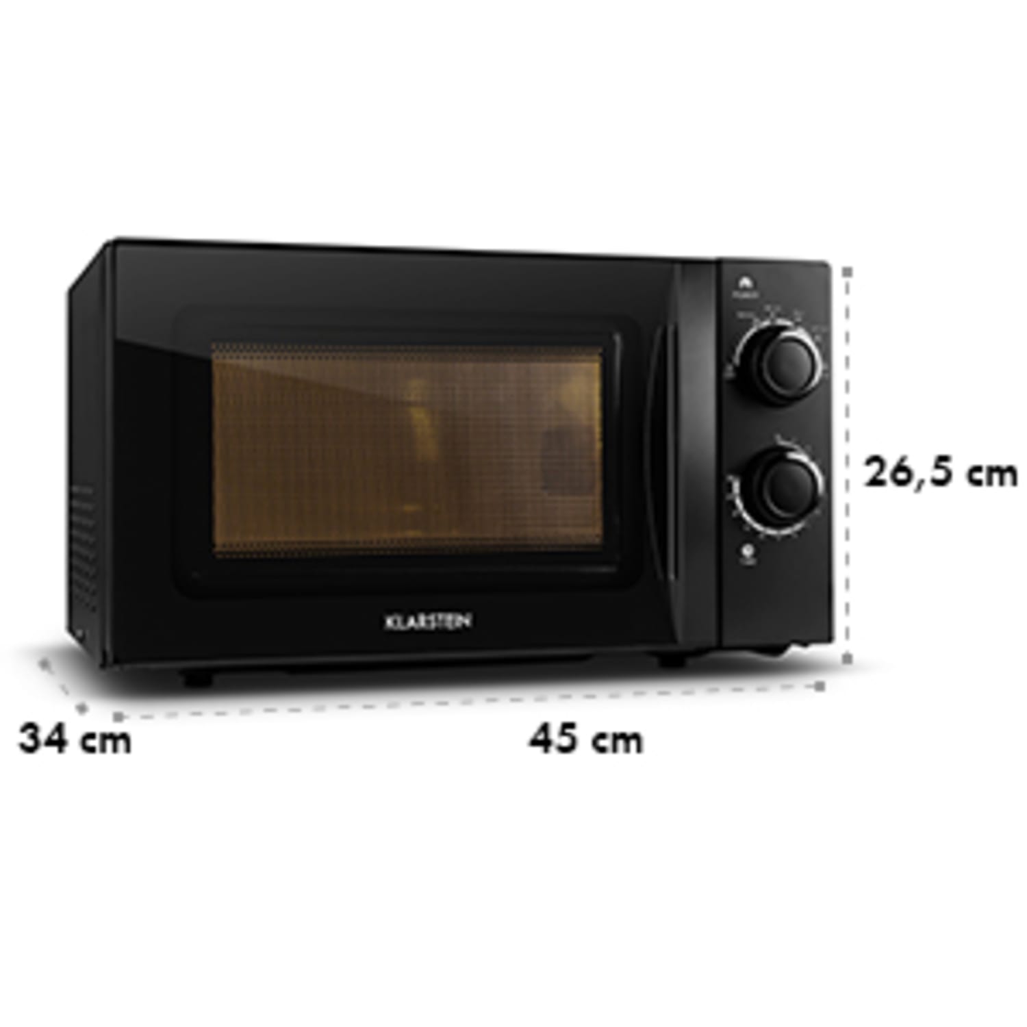 Klarstein myWave, mikrohullámú sütő, 20 l, 700 W, időzítő, fekete