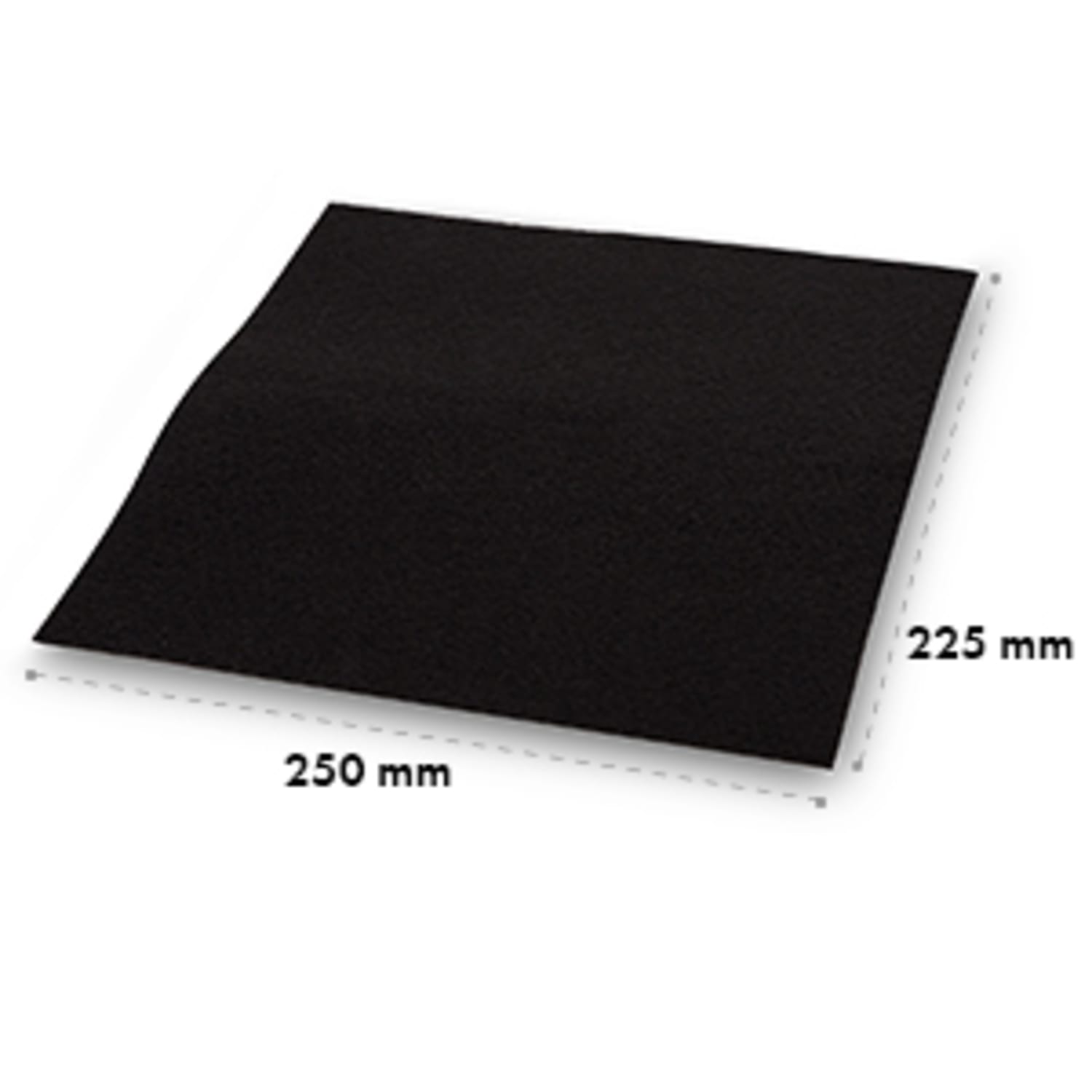 Filtre à charbon actif pour hotte aspirante 25 x 22,5cm