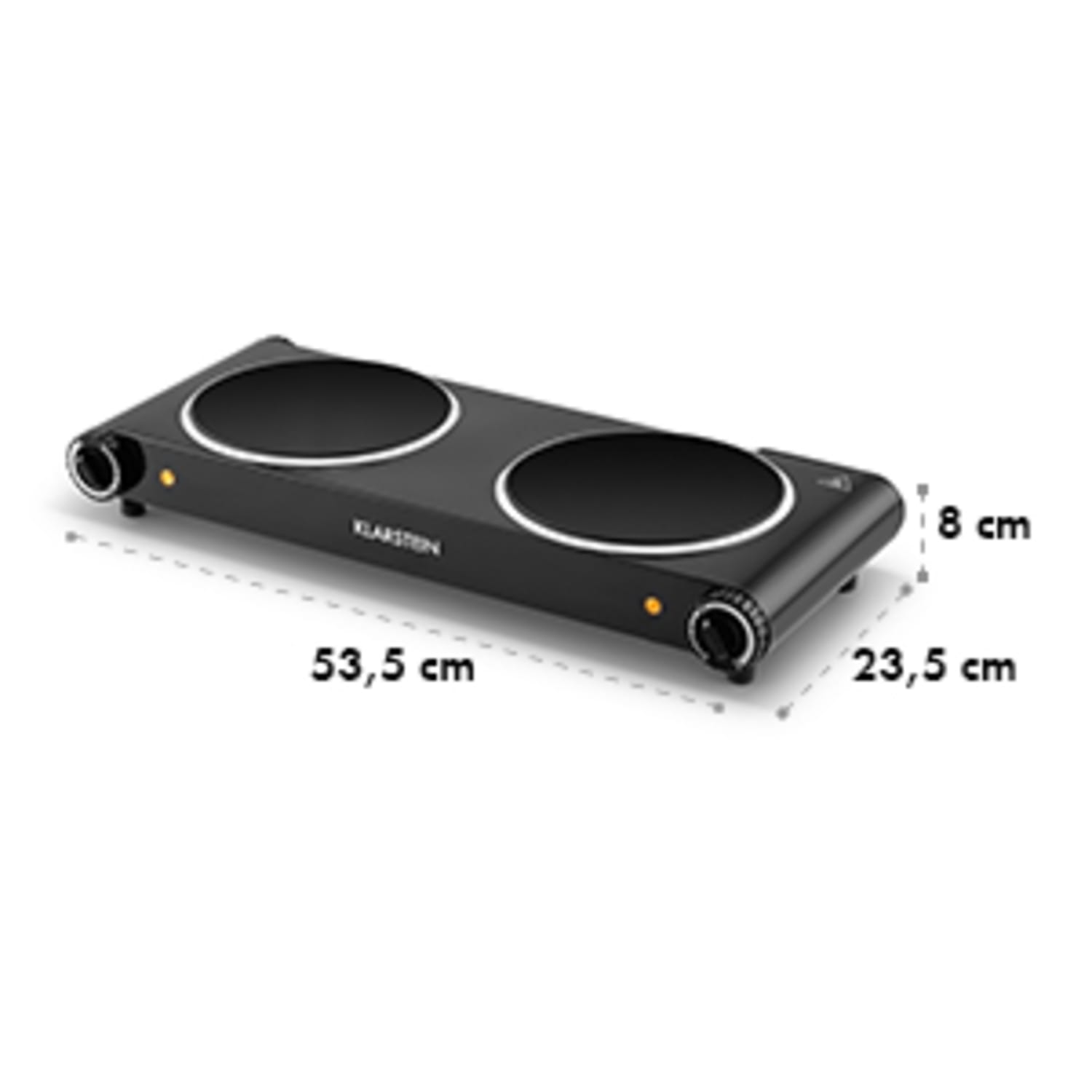 Captain Cook Doppio Piano Cottura 2400W Inox nero