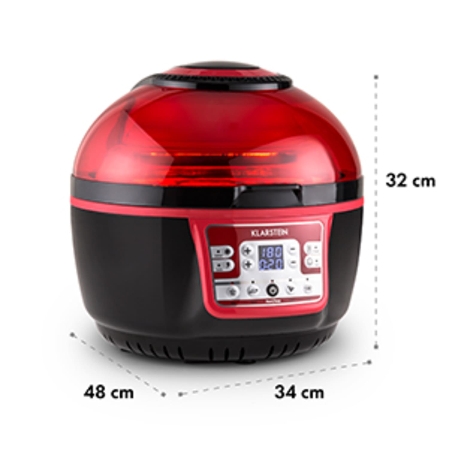 VitAir Turbo freidora sin aceite freidora dietetica 9 Lt 1400W rojo