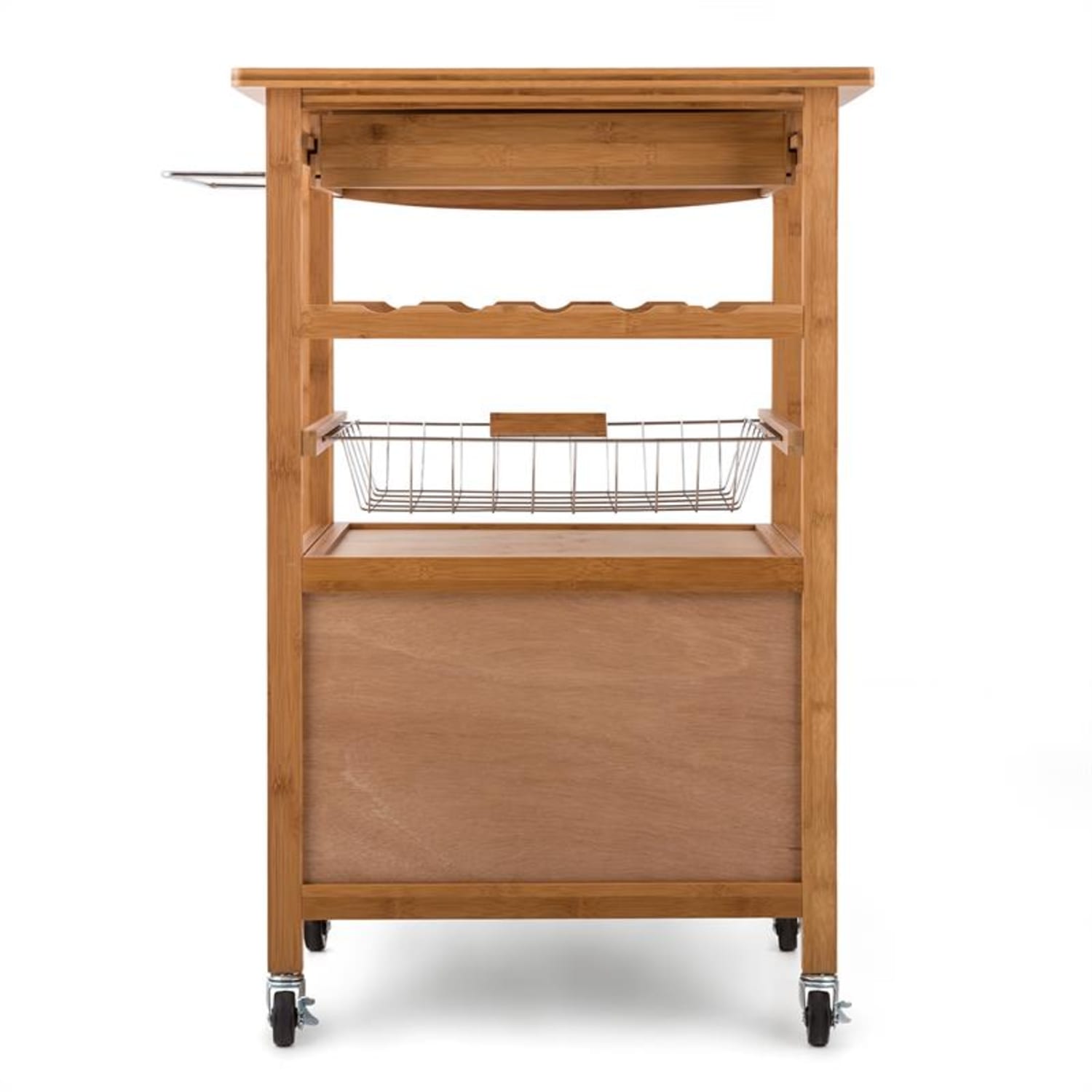 Louisiana Carro de cocina Trolley 4 niveles Bambú