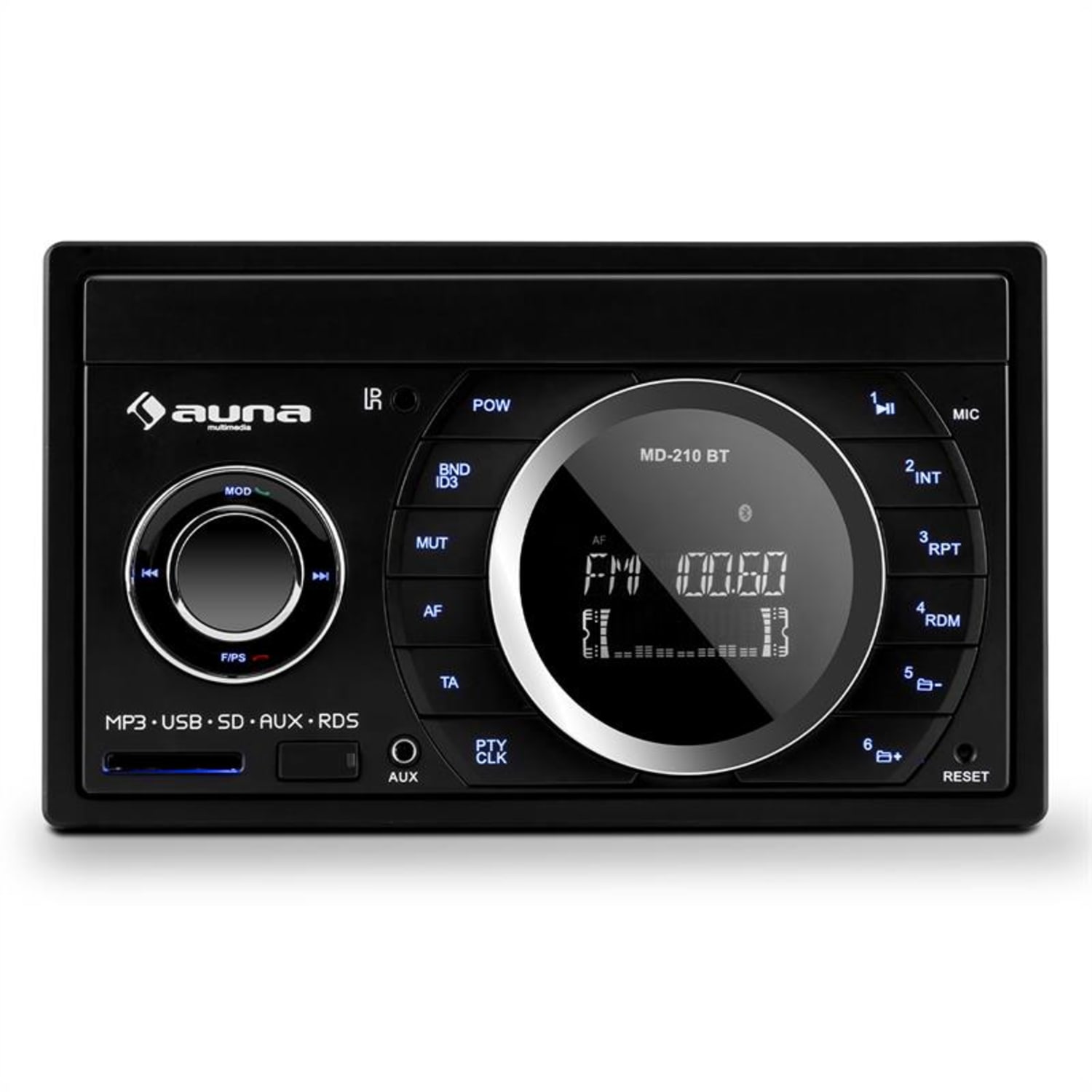 MD210 BT RDS Car Radio Bluetooth FM USB SD AUX MP3 Microphone 2DIN 4x75W