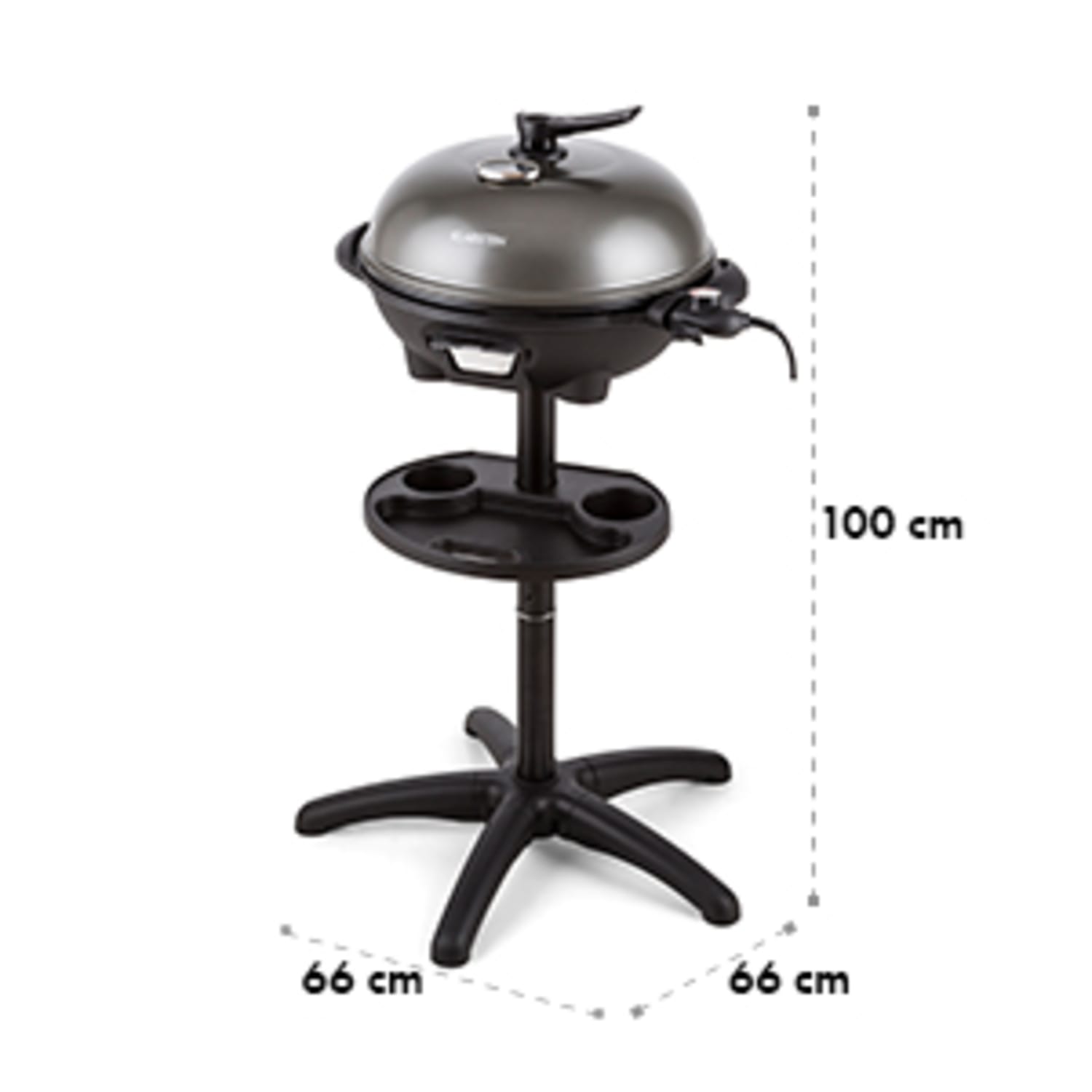 Grillpot Elektrogrill 1600W Standgrill Tischgrill 40cm Grill Gusseisen
