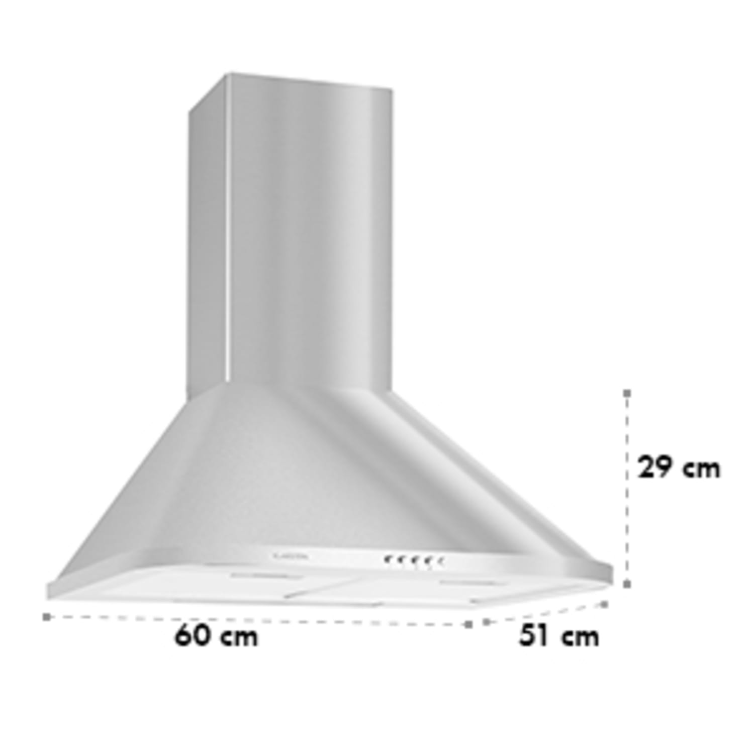 KLARSTEIN Karajan 60, hotă de bucătărie, 60 cm, 536 mc / h, oțel inoxidabil, montaj pe perete
