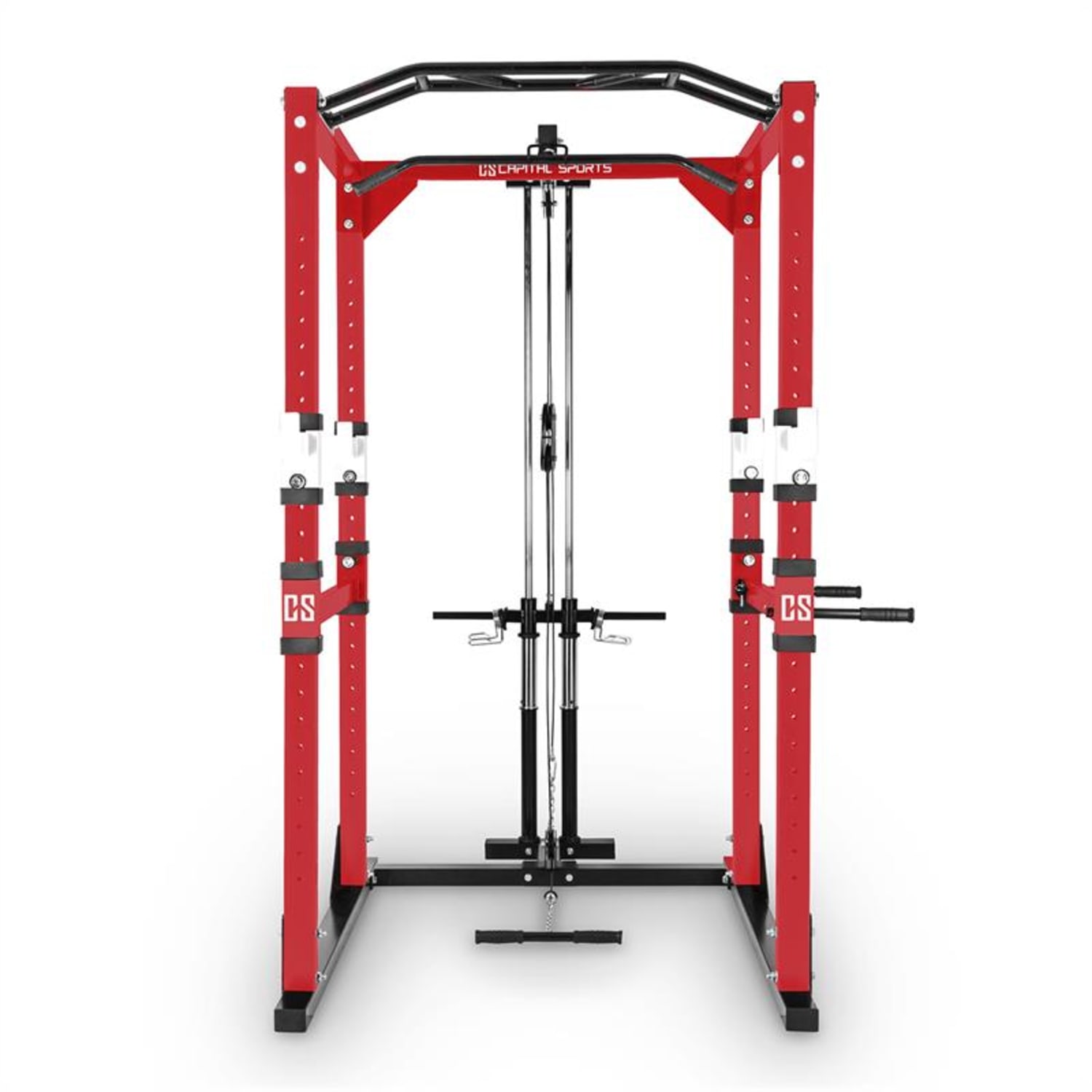 CAPITAL SPORTS Tremendour Pl Power Rack Homegym lat pulldown staal rood