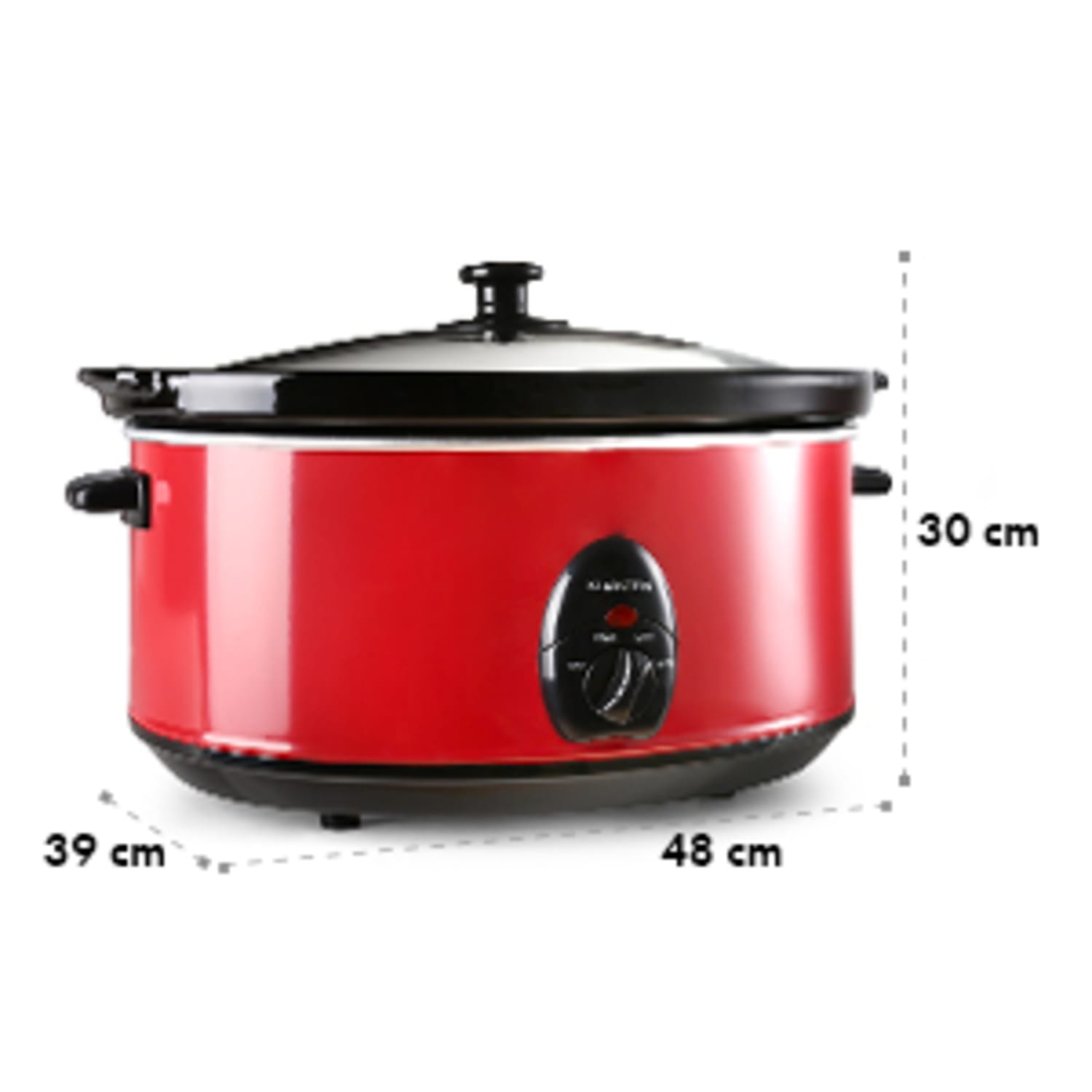 Bristol 65 Slow Cooker Schongarer 6,5 Liter 300W rot
