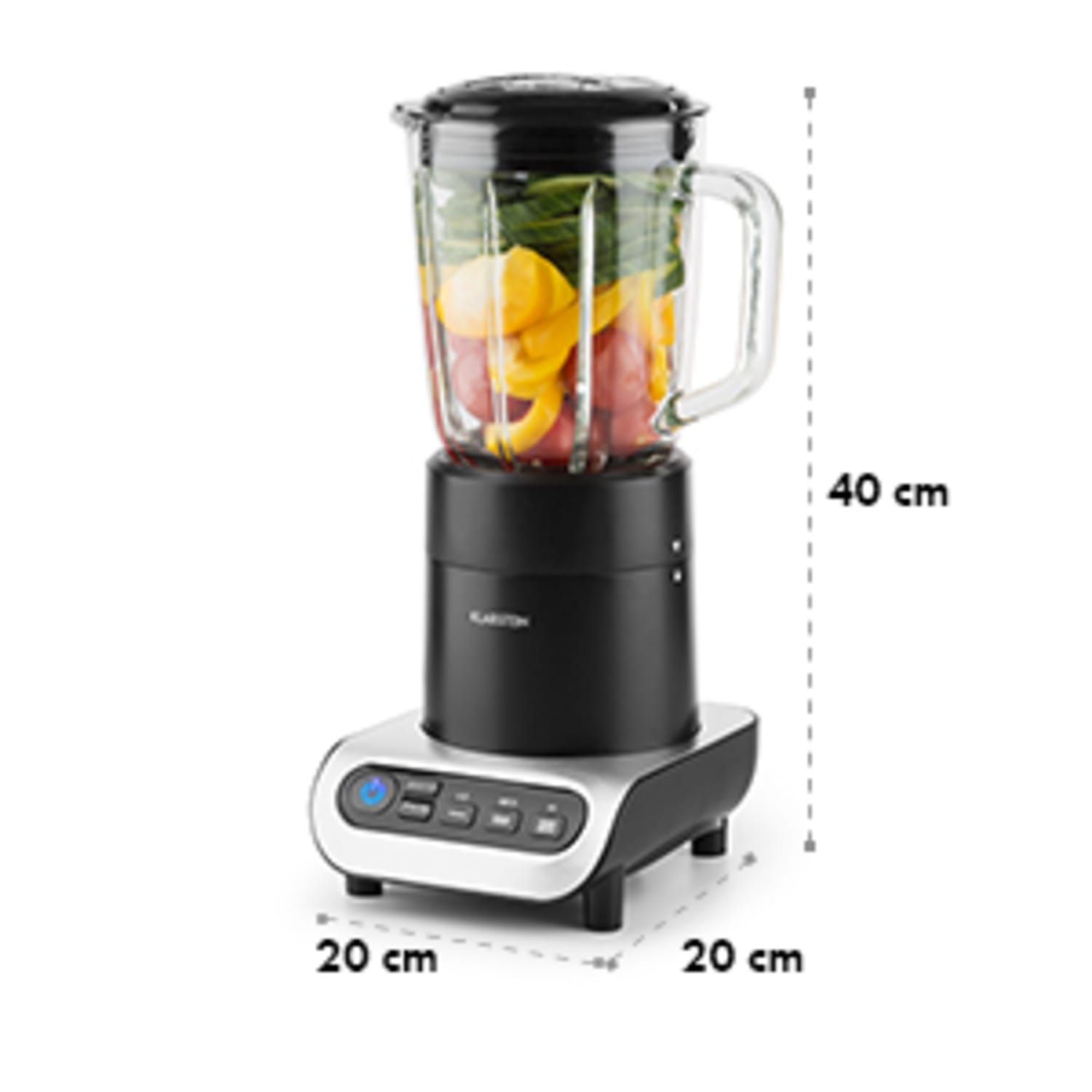 Lambada Standmixer 650 W 1,5 l Glasbehälter schwarz/metallic