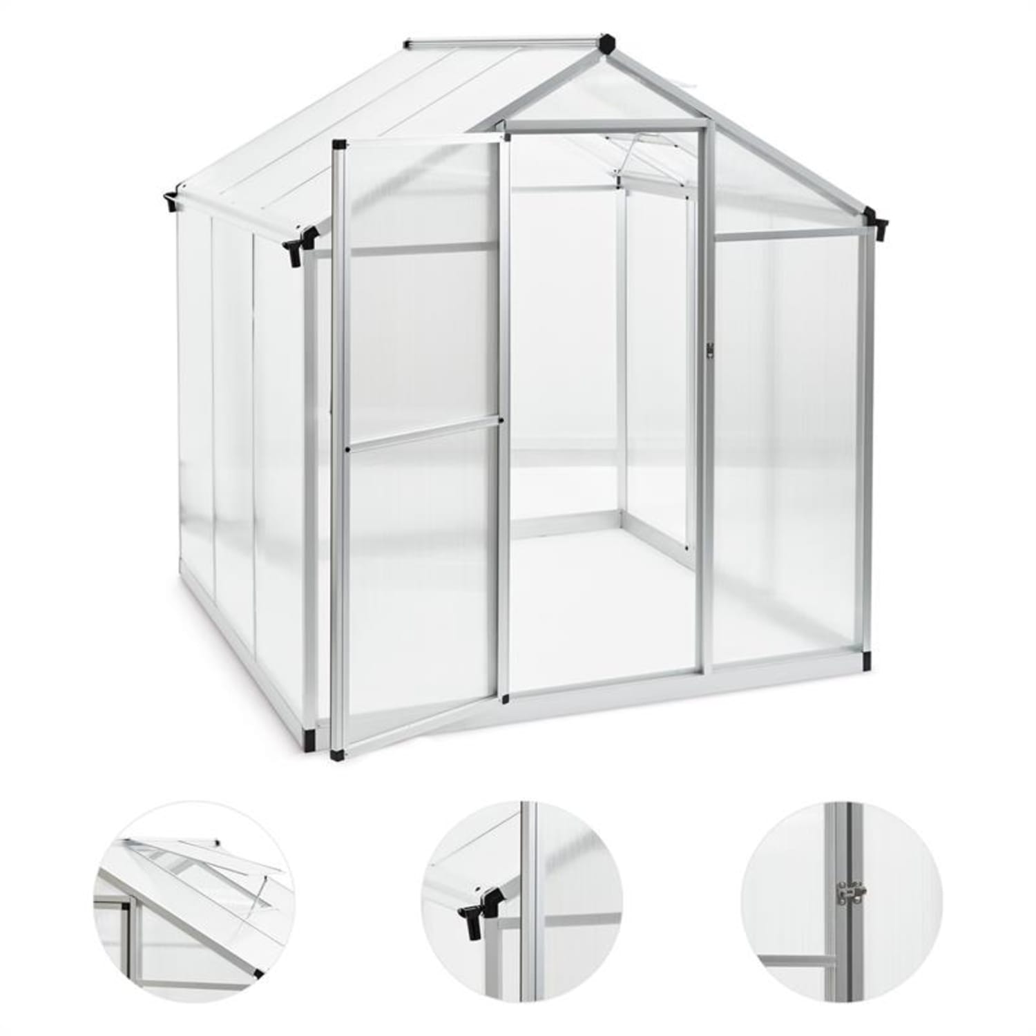 Greencastle 3K Greenhouse 190x195x182cm (WxHxD) Aluminium Polycarbonate