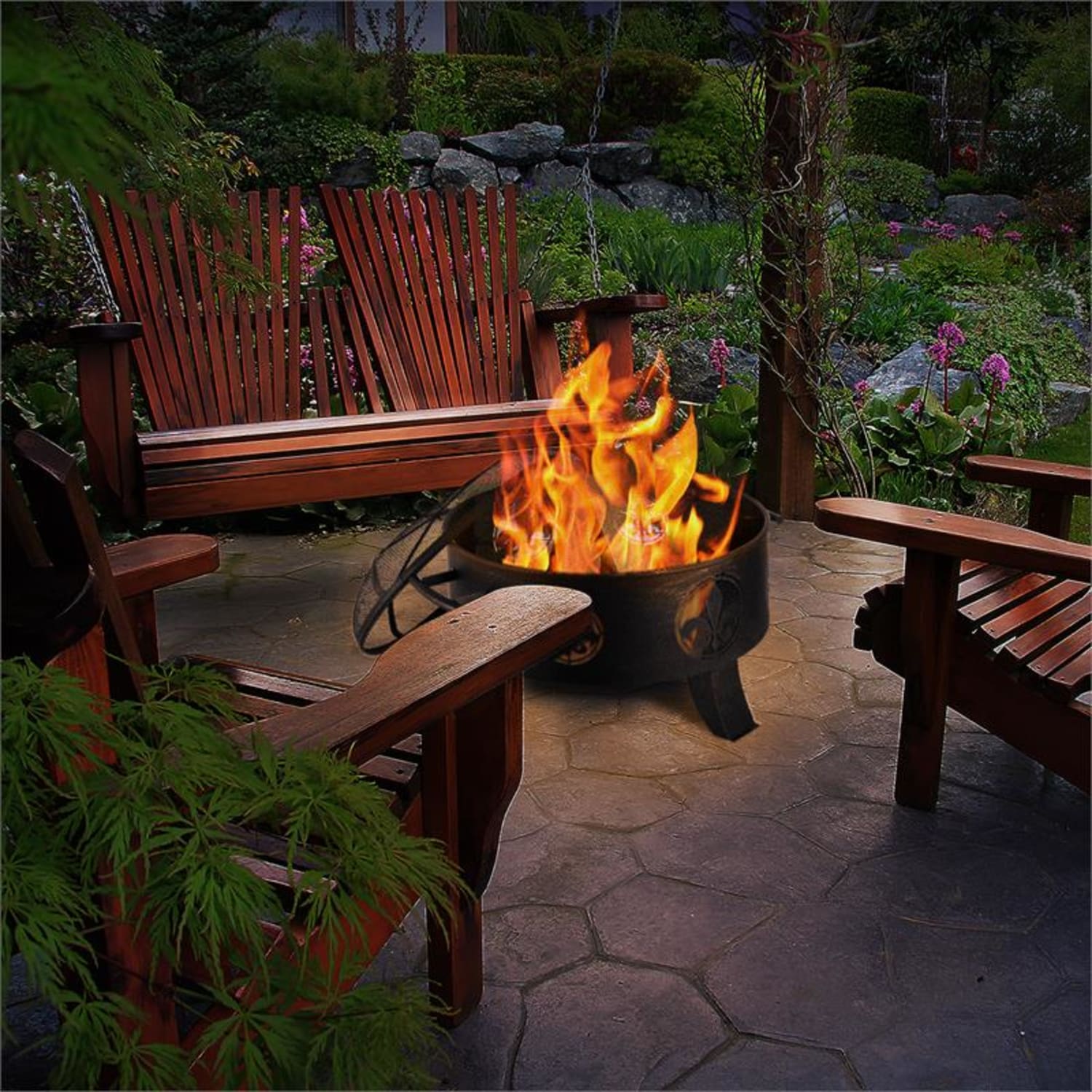 Blumfeldt Versailles Fire Bowl Fire Pit Ø 60 cm Steel Black