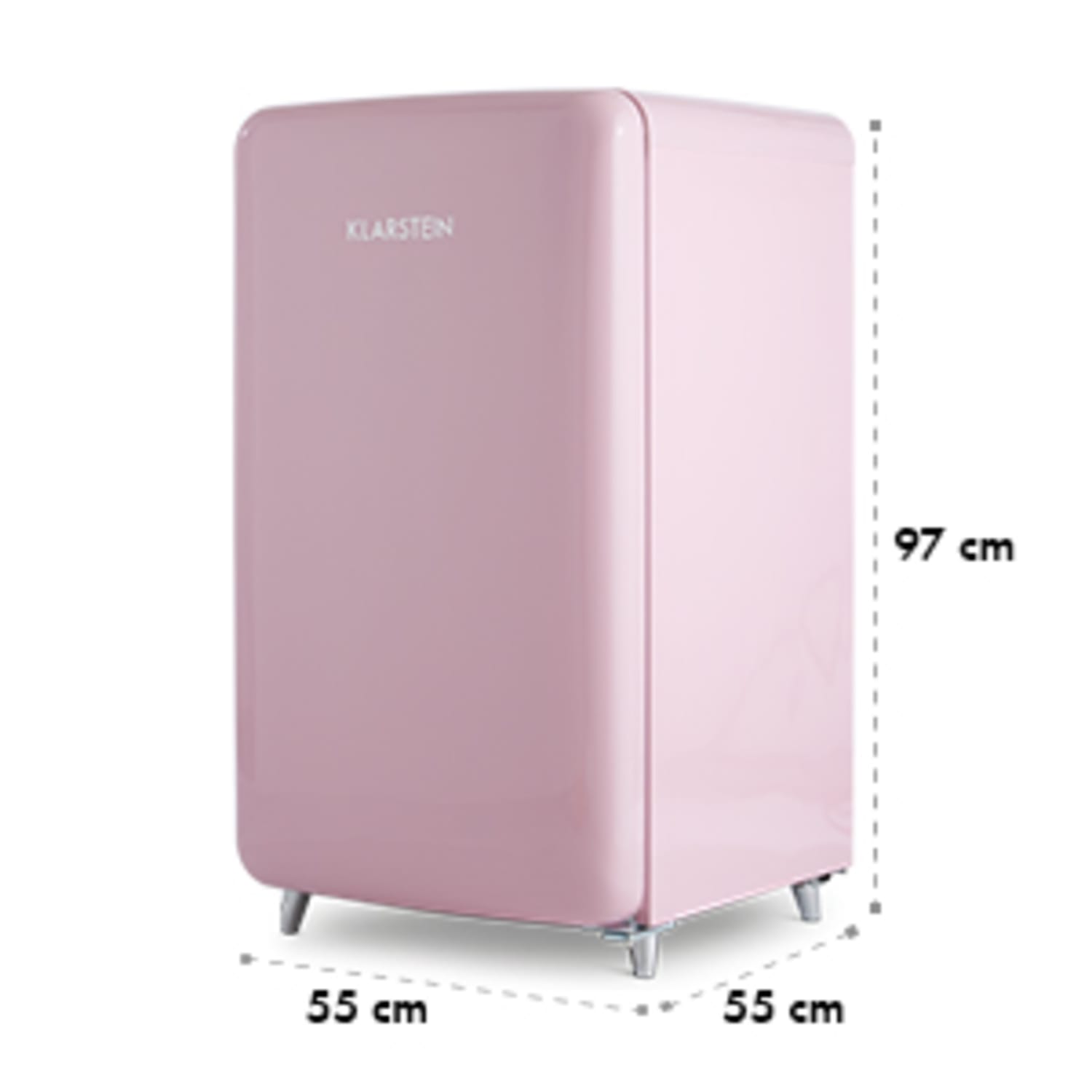 PopArt Pink retro chladnička A++, 108 l / 13 l mraziarenský priestor, ružová