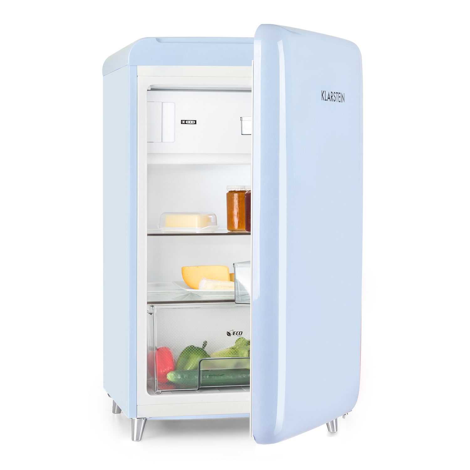 PopArt Retro-Kühlschrank 118 Liter Gefrierfach: 13 Liter regelbare Temperatur