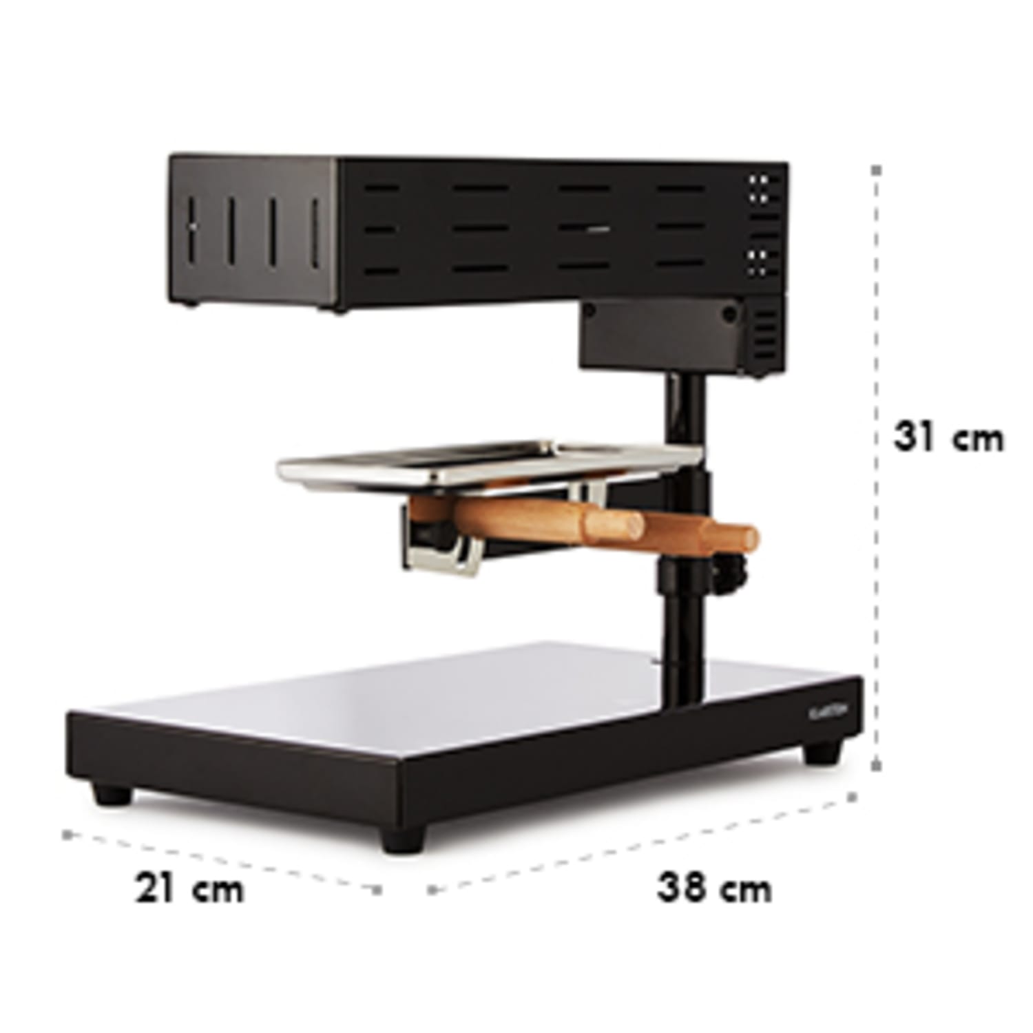 Appenzell 2G Traditional Raclette Grill 600 W Floor-mounted Appliance black
