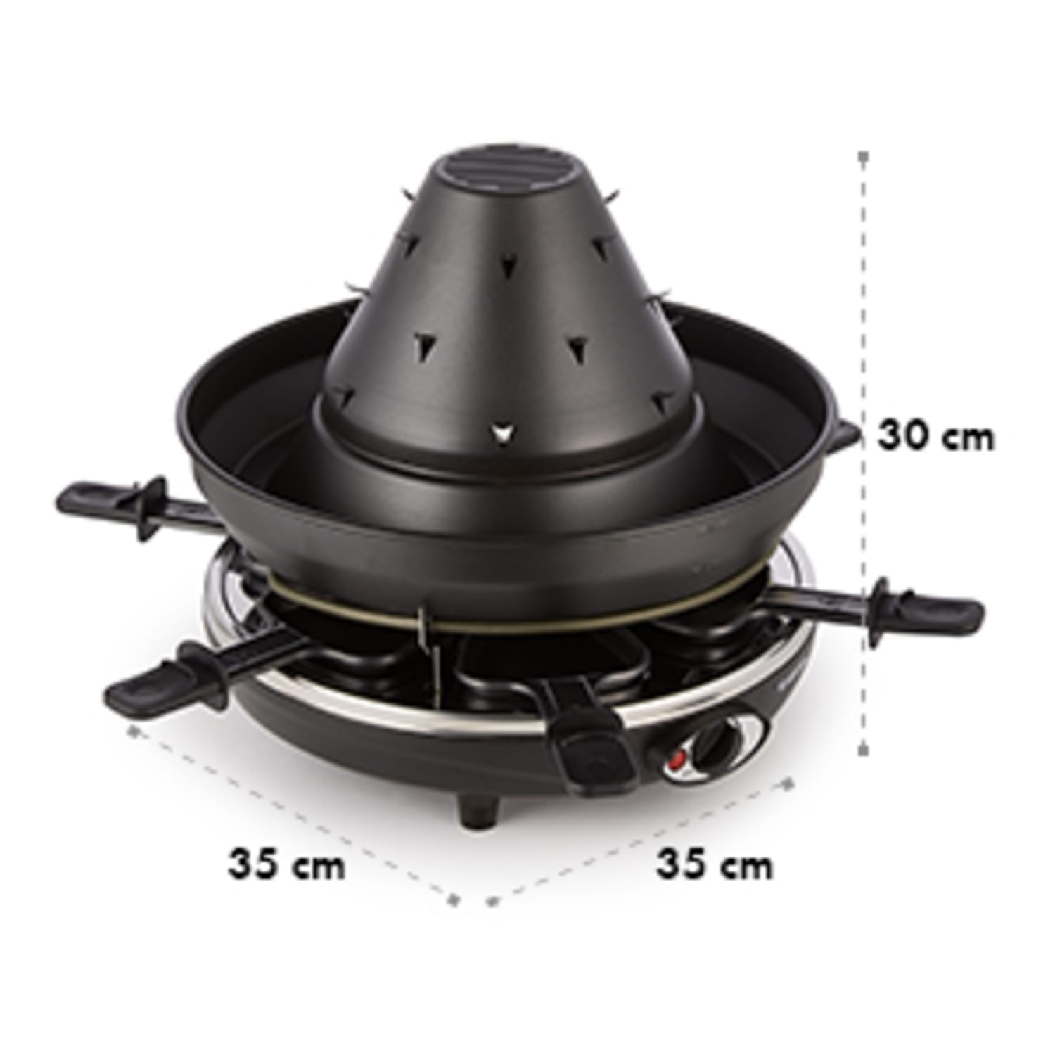 Taste Volcano Appareil à raclette & chapeau tatare 1500W 6 personnes