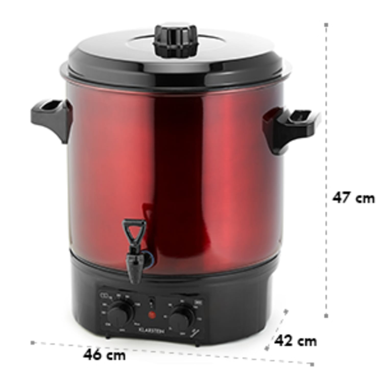 Biggie Pentola per Conserve Acciaio Inox 27 Litri 2000W Timer Rosso
