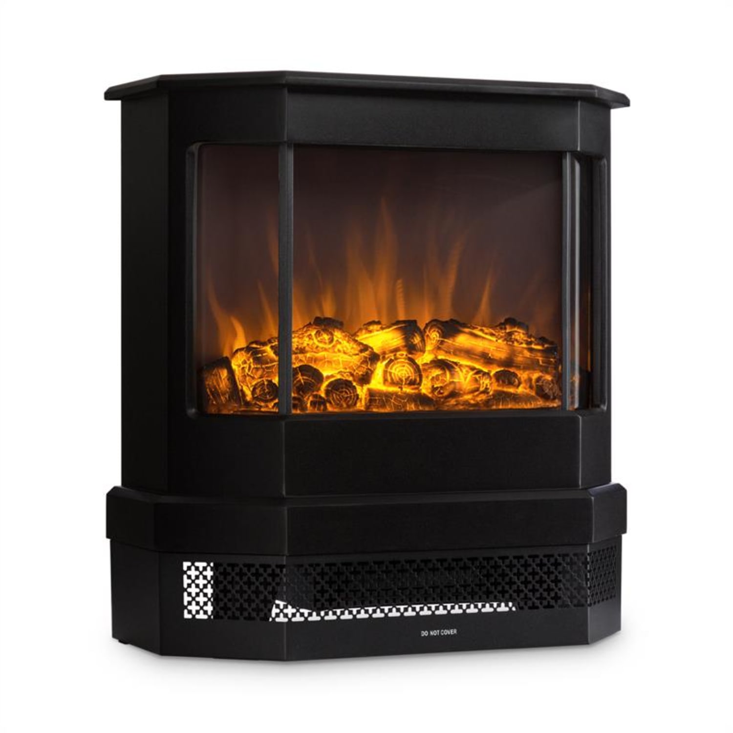 Castillo Električni kamin, Halogena simulacija plamenov, 1000/2000 W, črne barve