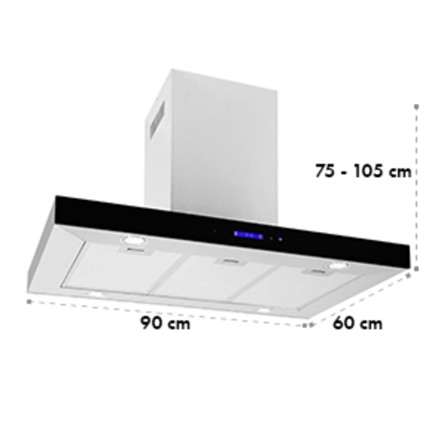 Klarstein Madonna, odsavač par, 90 cm, 500 m³/h , ostrůvkový odsavač par