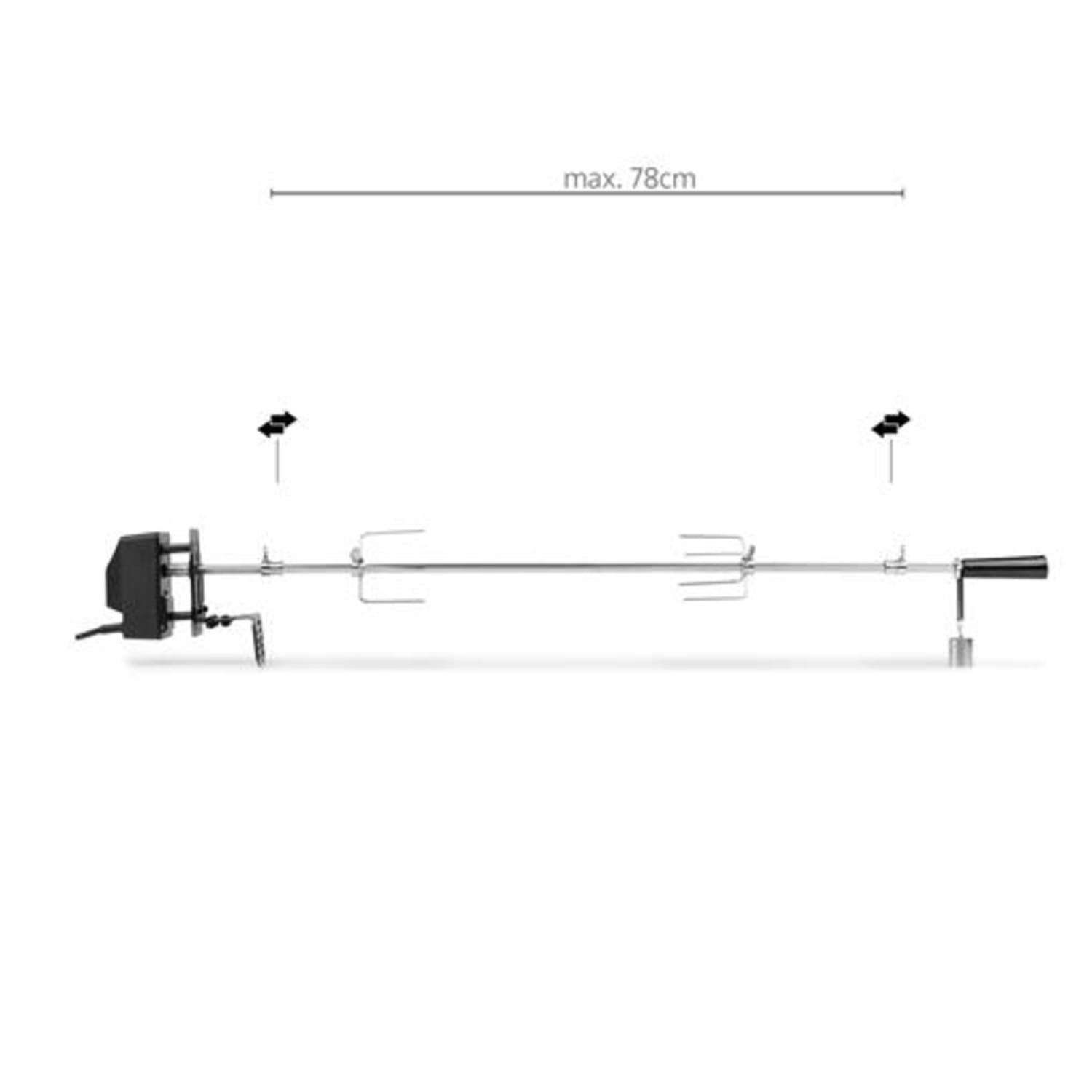 van Helsing Elektrischer Grillspieß Rotisserie Grillzubehör 4 W max. 5 kg Edelstahl