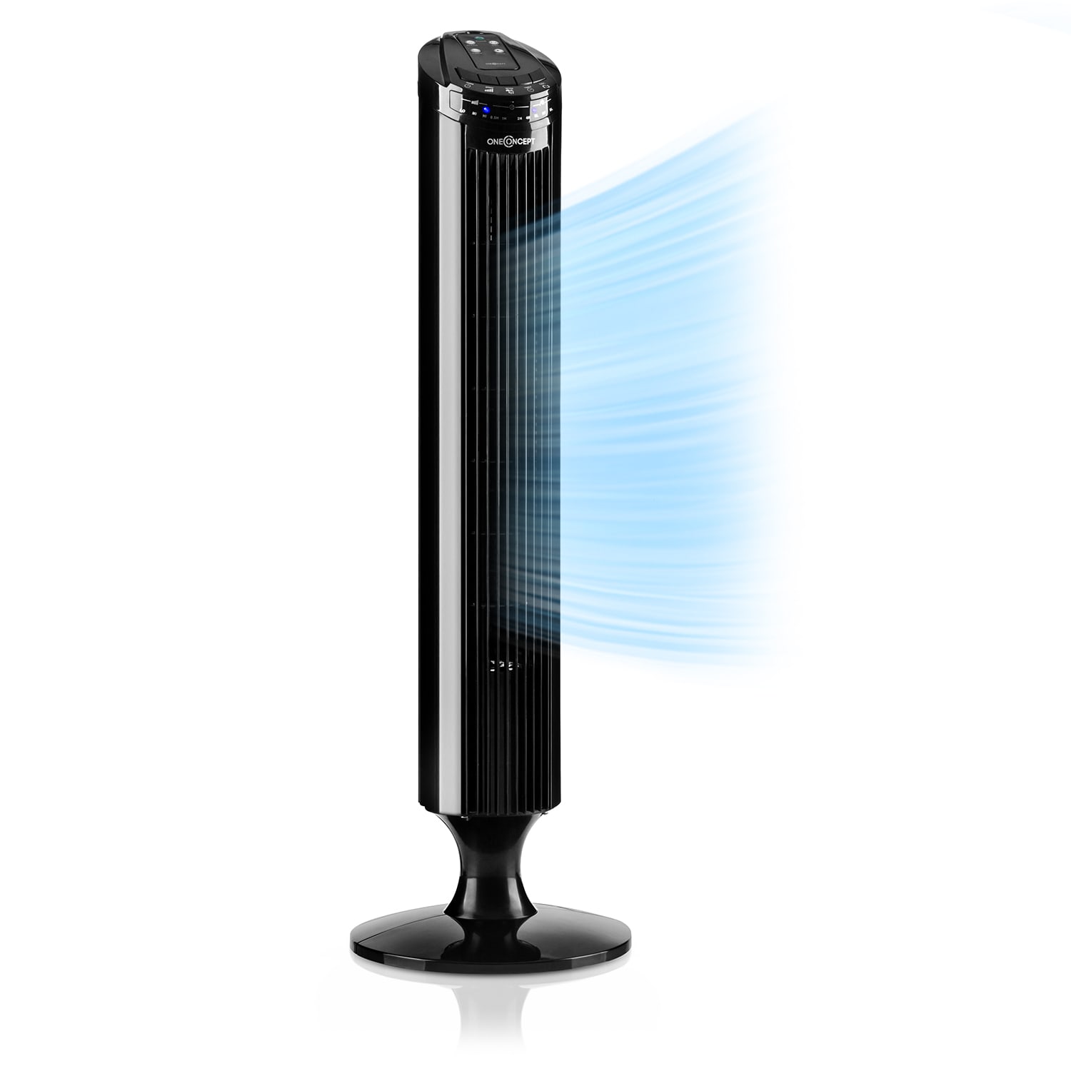 Entilator stand 50W 45 ° temporizator, oscilație, stativ, telecomanda, negru