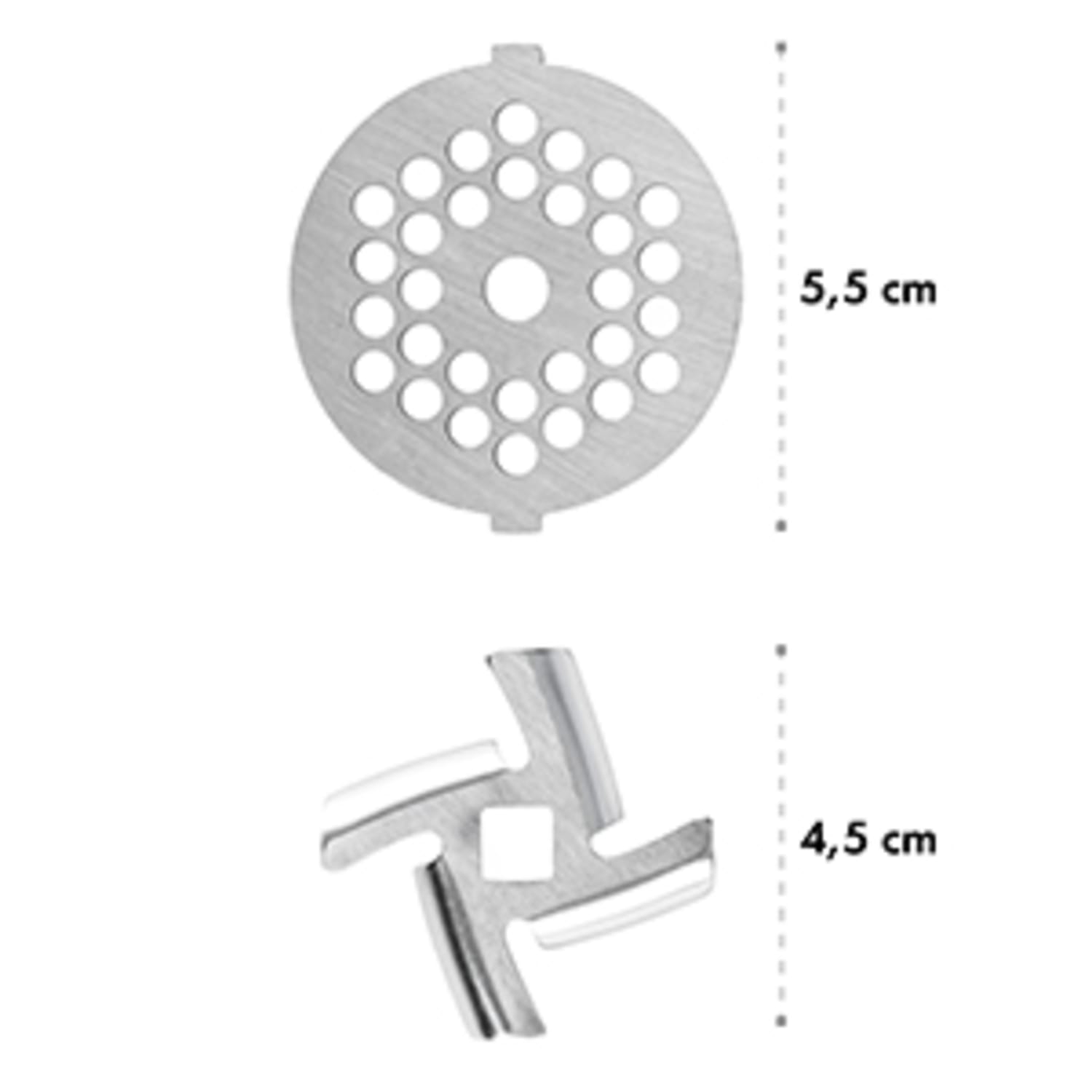 Set 4 disques perforés accessoire hachoir pour robot de cuisine Lucia