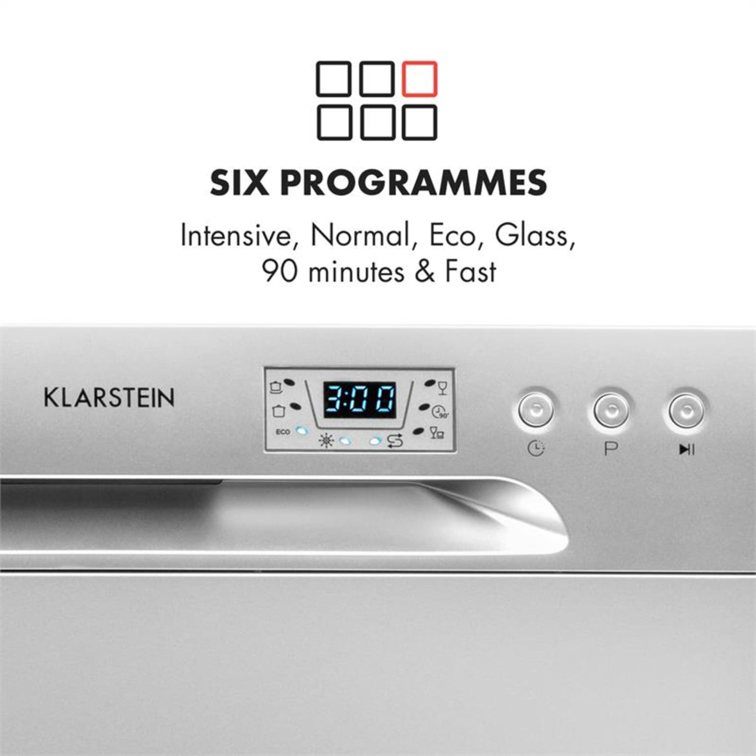 Amazonia 8 Dishwasher Mini Dishwasher A + 1620W Silver