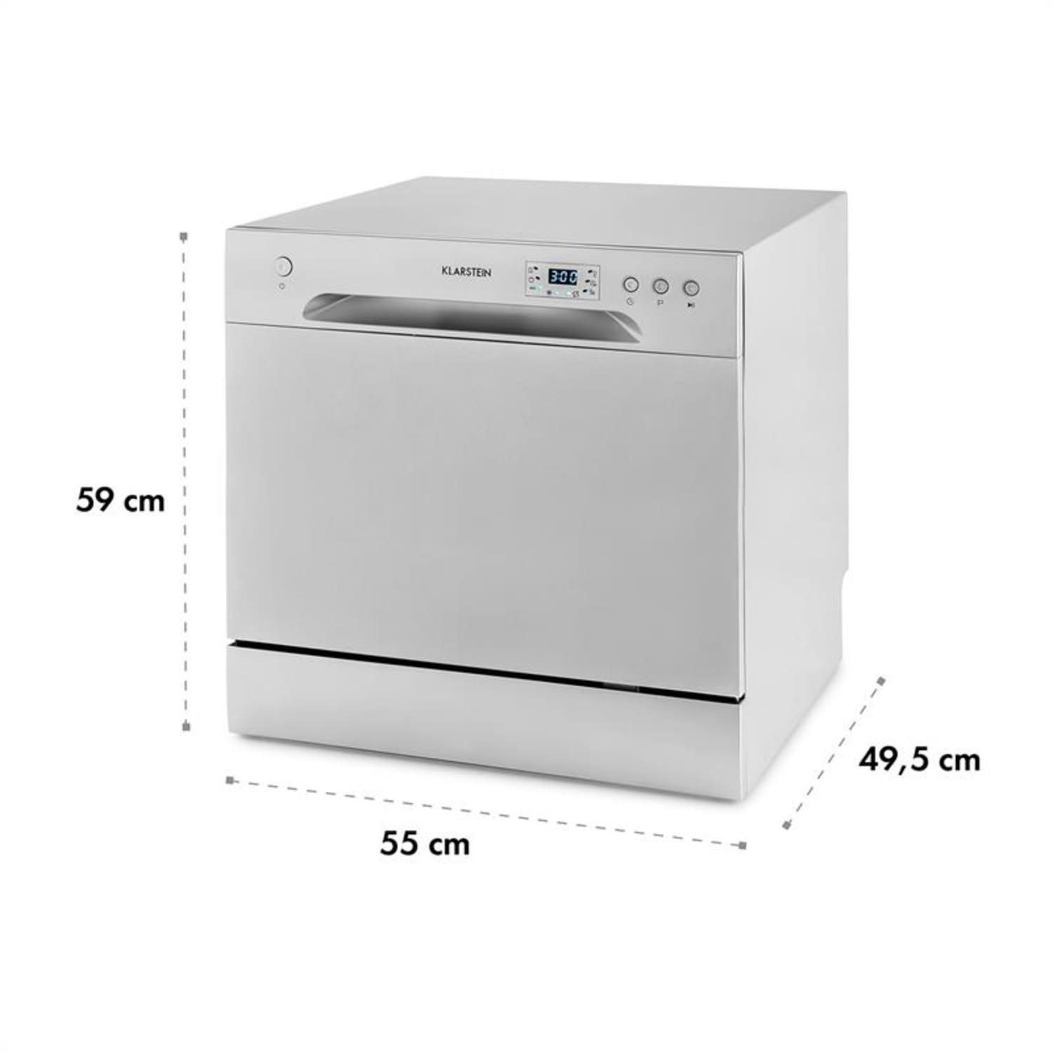 Amazonia 8 Dishwasher Mini Dishwasher A + 1620W Silver