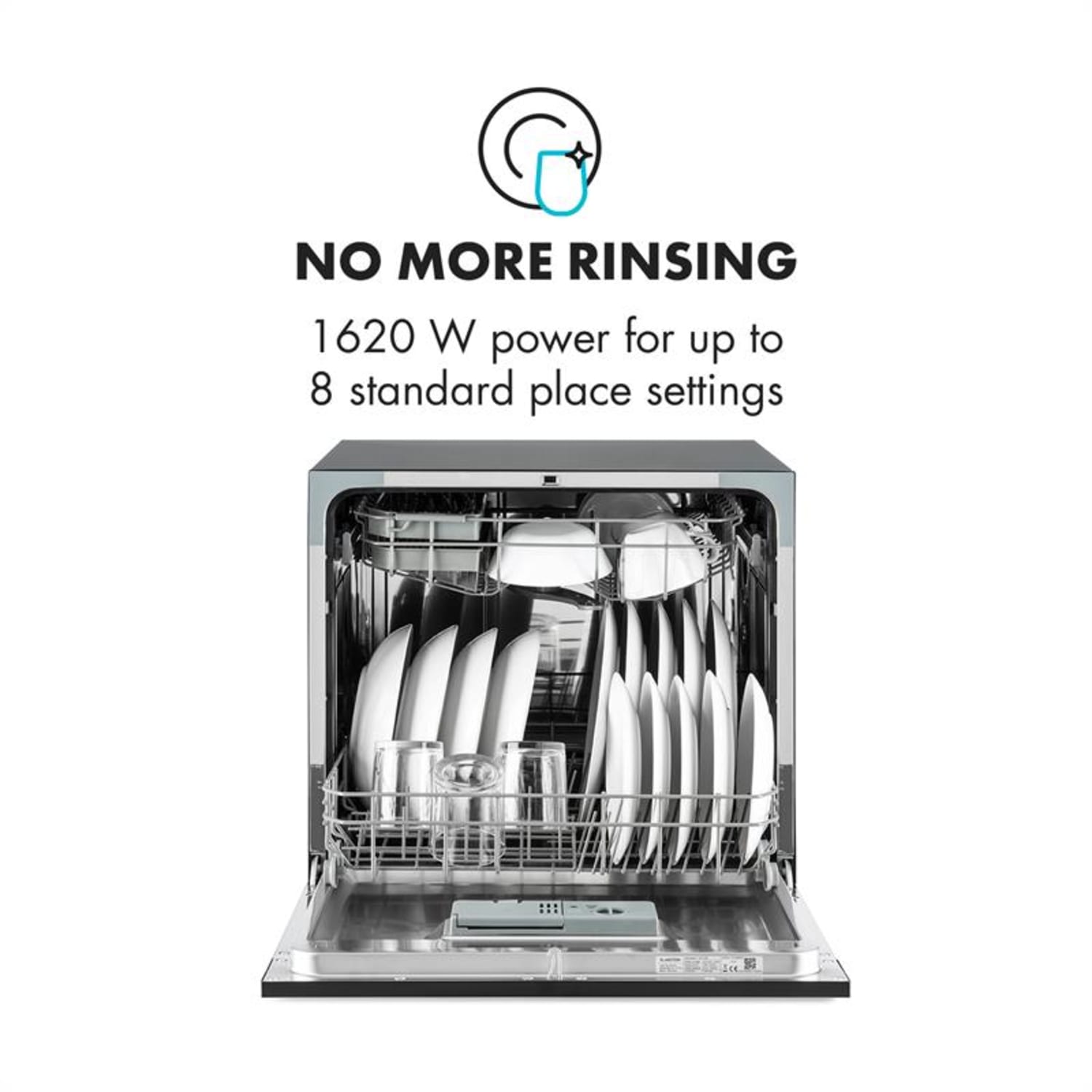 Amazonia 8 Dishwasher Mini Dishwasher A + 1620W Black